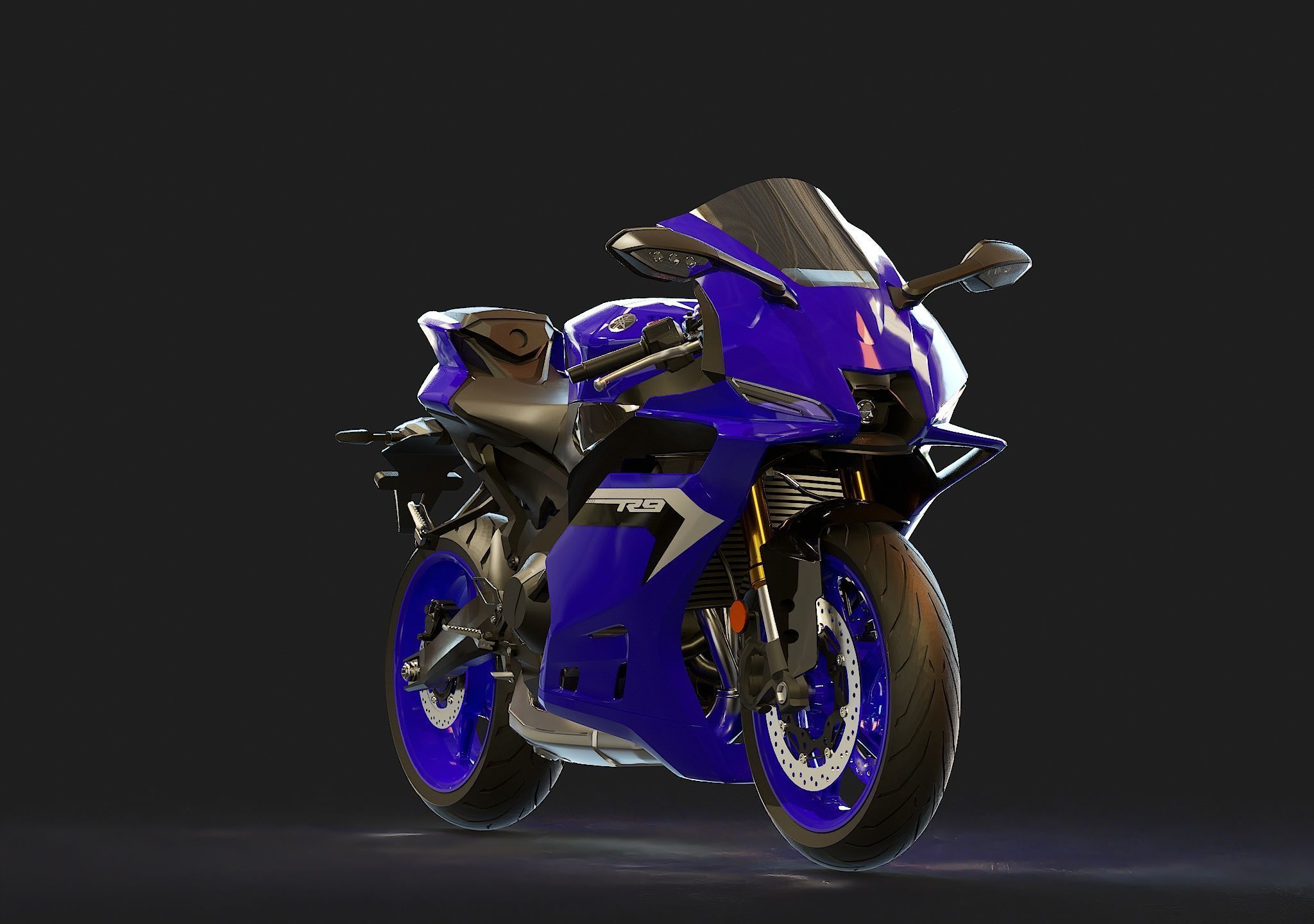 Base model Yamaha R9 2025 3D model_8