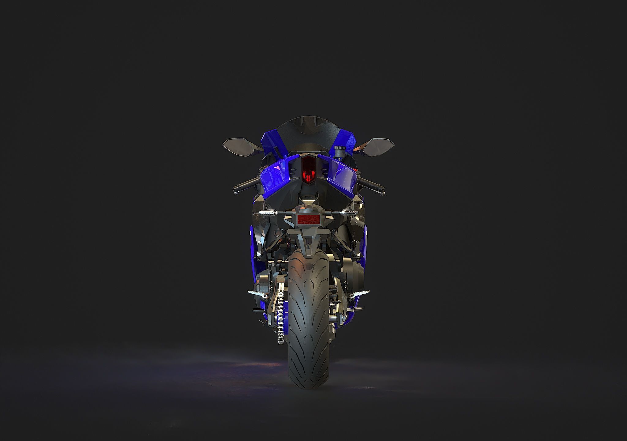 Base model Yamaha R9 2025 3D model_7