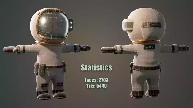 Tiny Spacedude Rigged Character