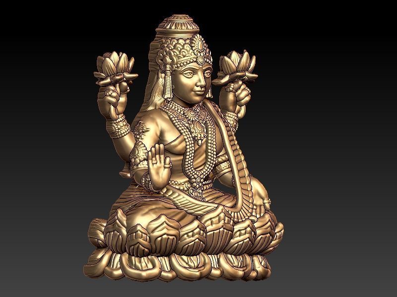 Laxmi Ji Pendant 3D print model_1