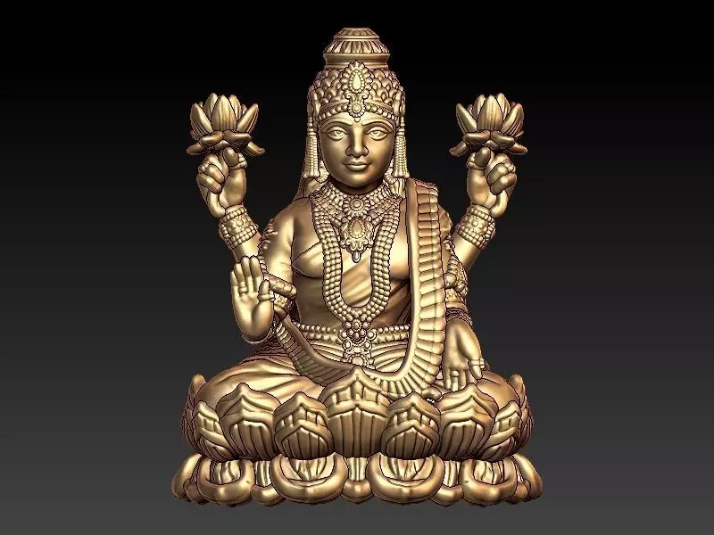 Laxmi Ji Pendant 3D print model_0