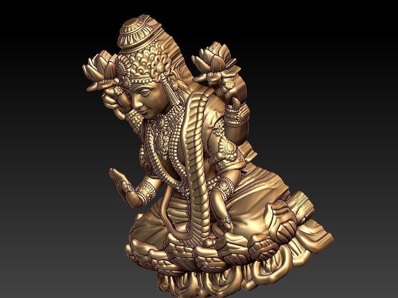 Laxmi Ji Pendant 3D print model_5