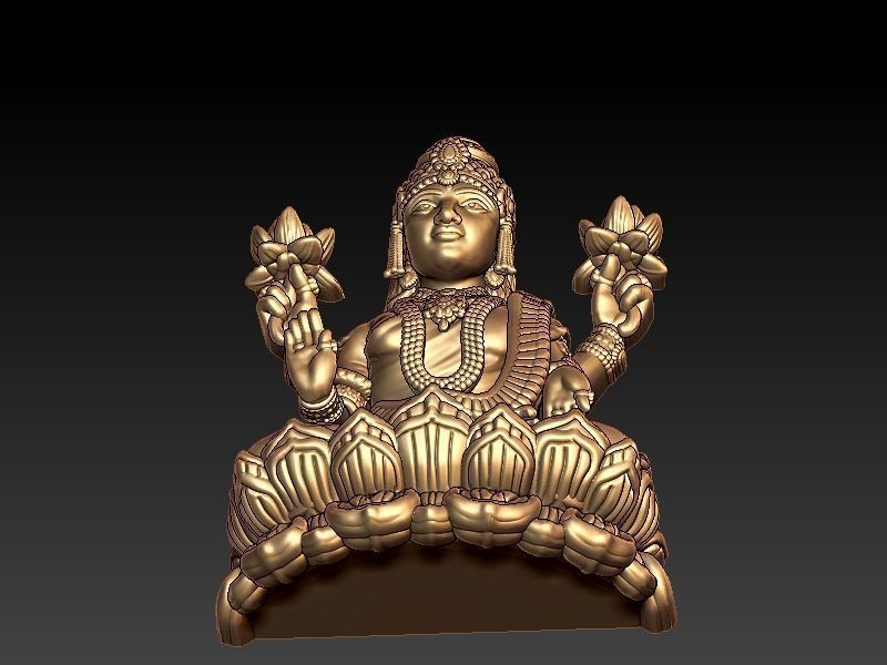 Laxmi Ji Pendant 3D print model_3