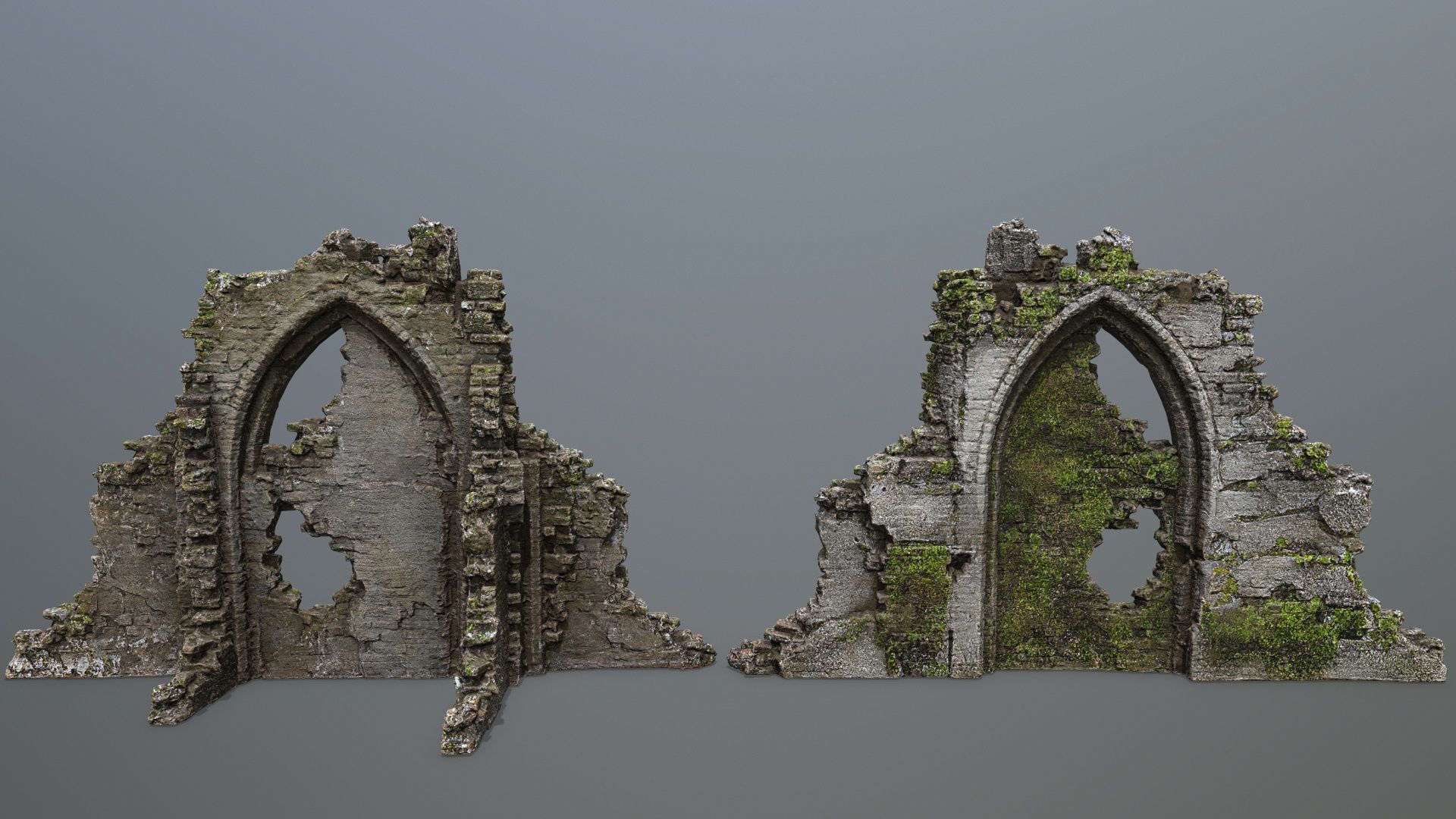 Ruin Gate Low-poly 3D model_6