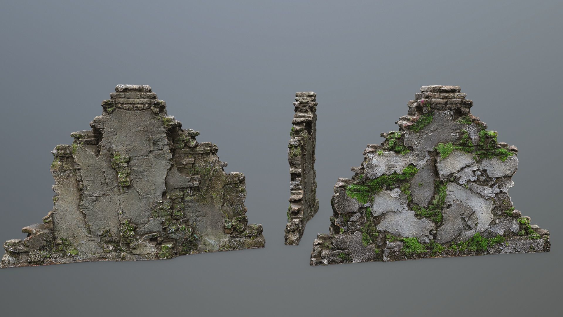 Ruin Gate Low-poly 3D model_12