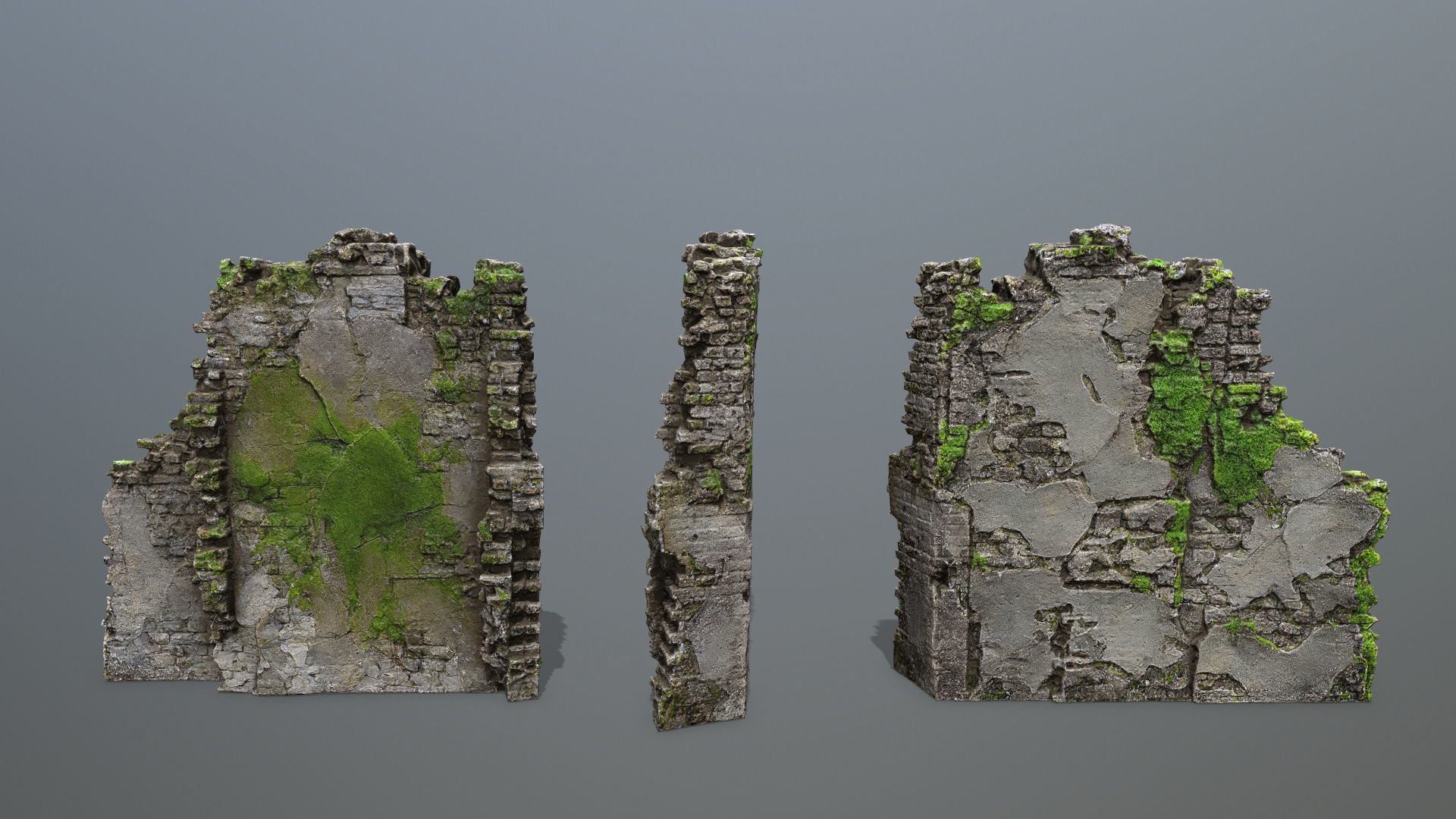 Ruin Gate Low-poly 3D model_7