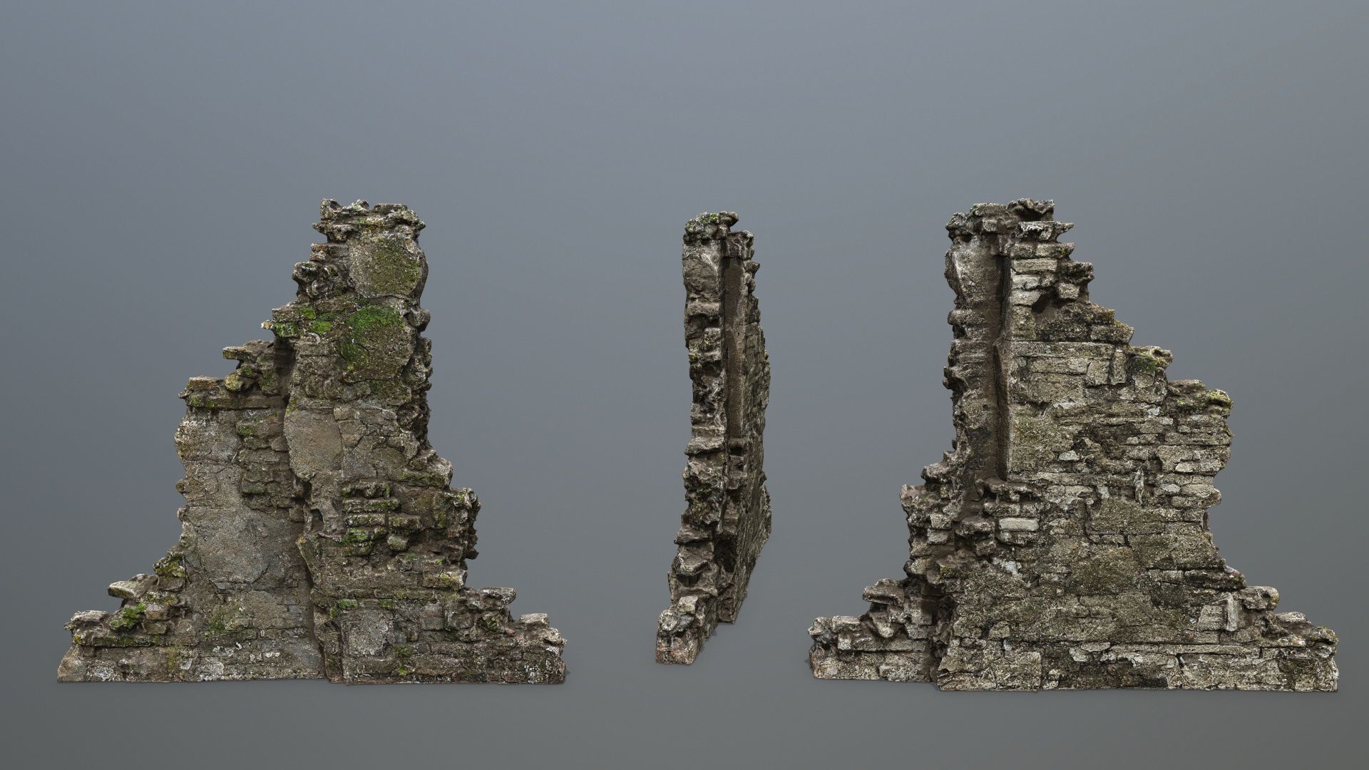 Ruin Gate Low-poly 3D model_9