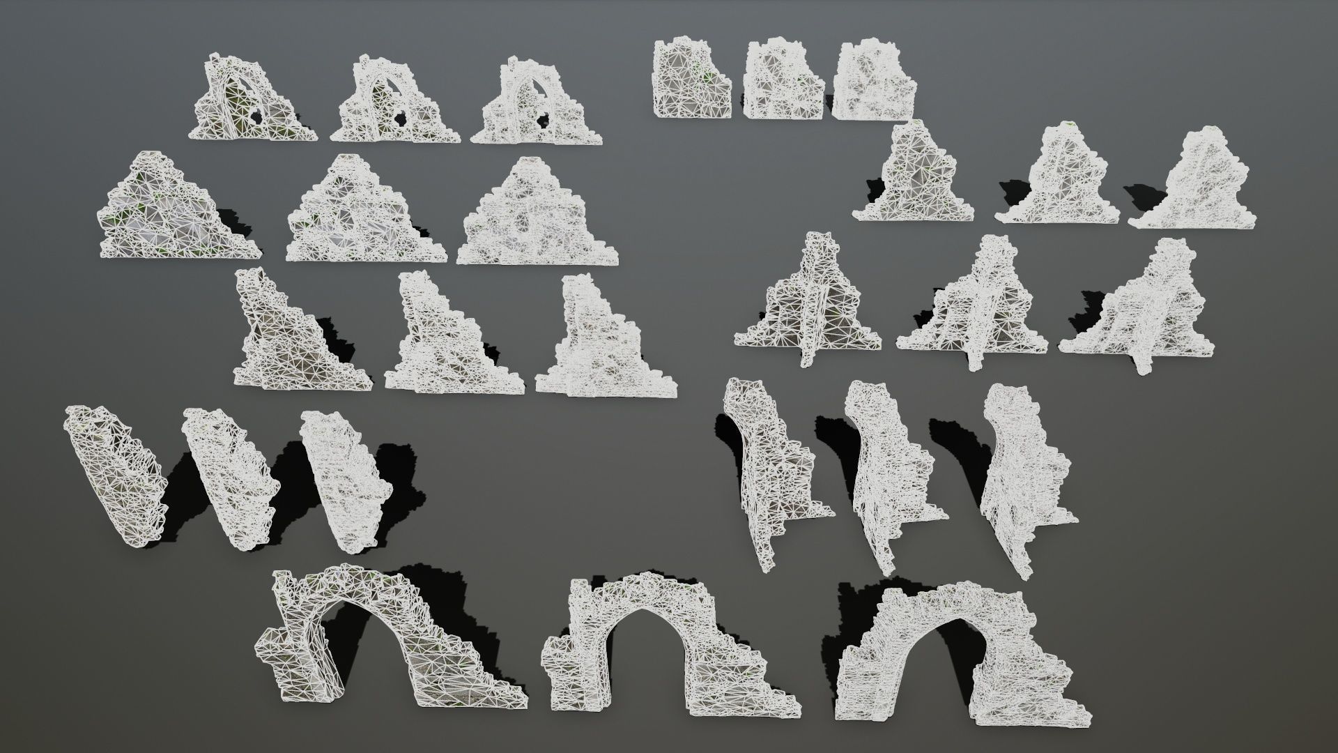 Ruin Gate Low-poly 3D model_15