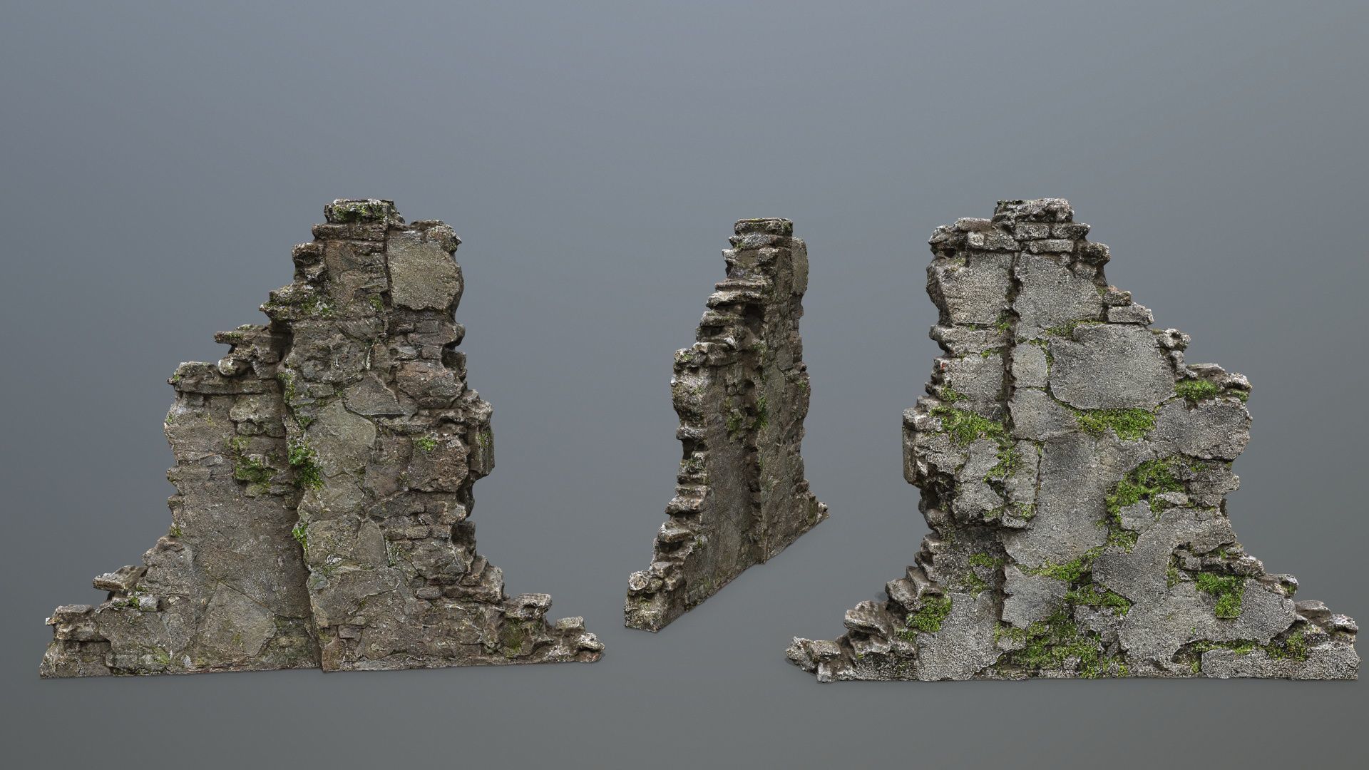 Ruin Gate Low-poly 3D model_13