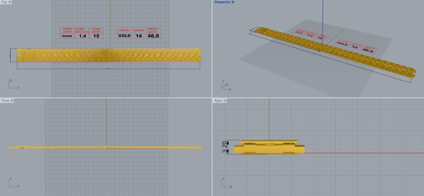 Mens Bracelets 3D print model_4