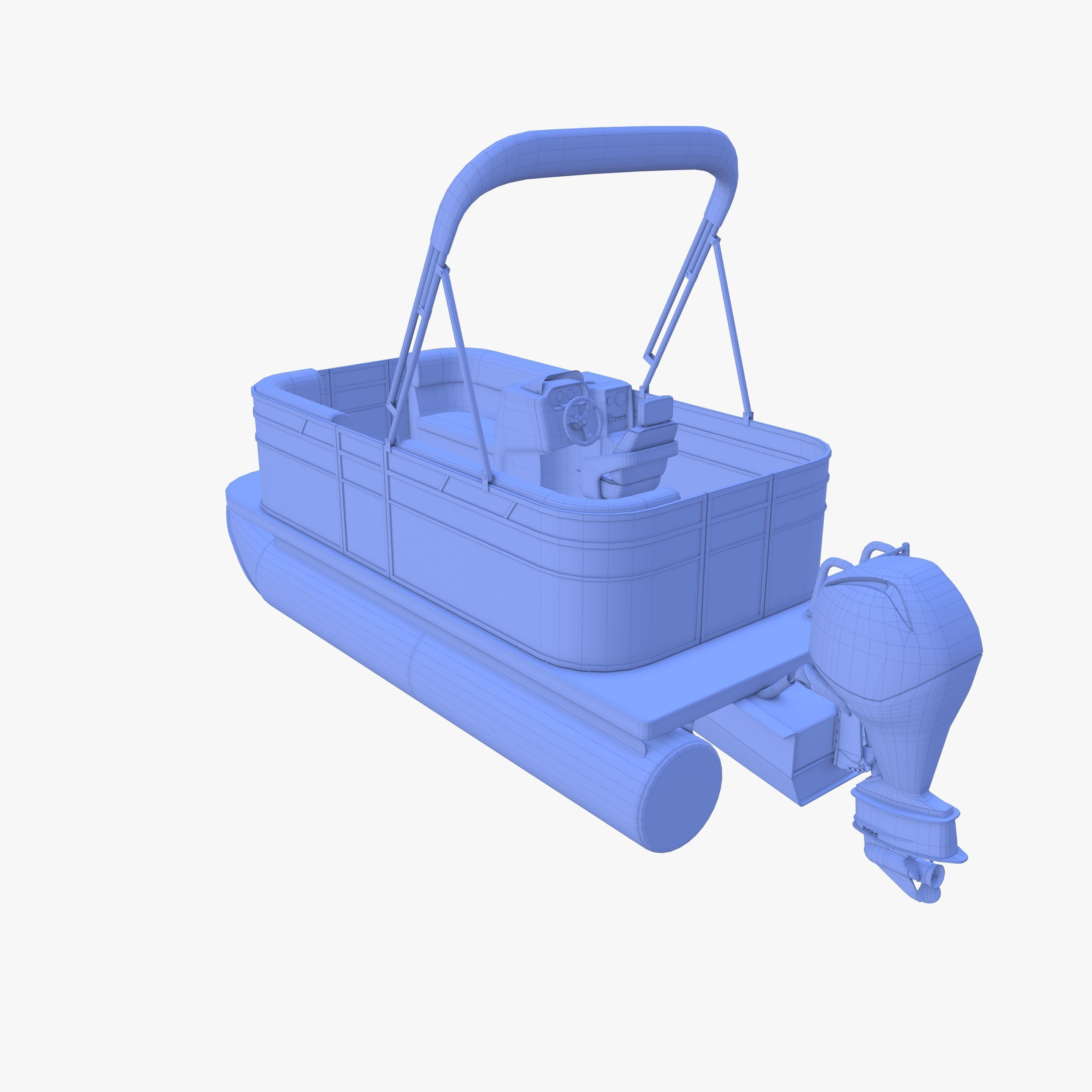 Pontoon Boat v1 3D model_21