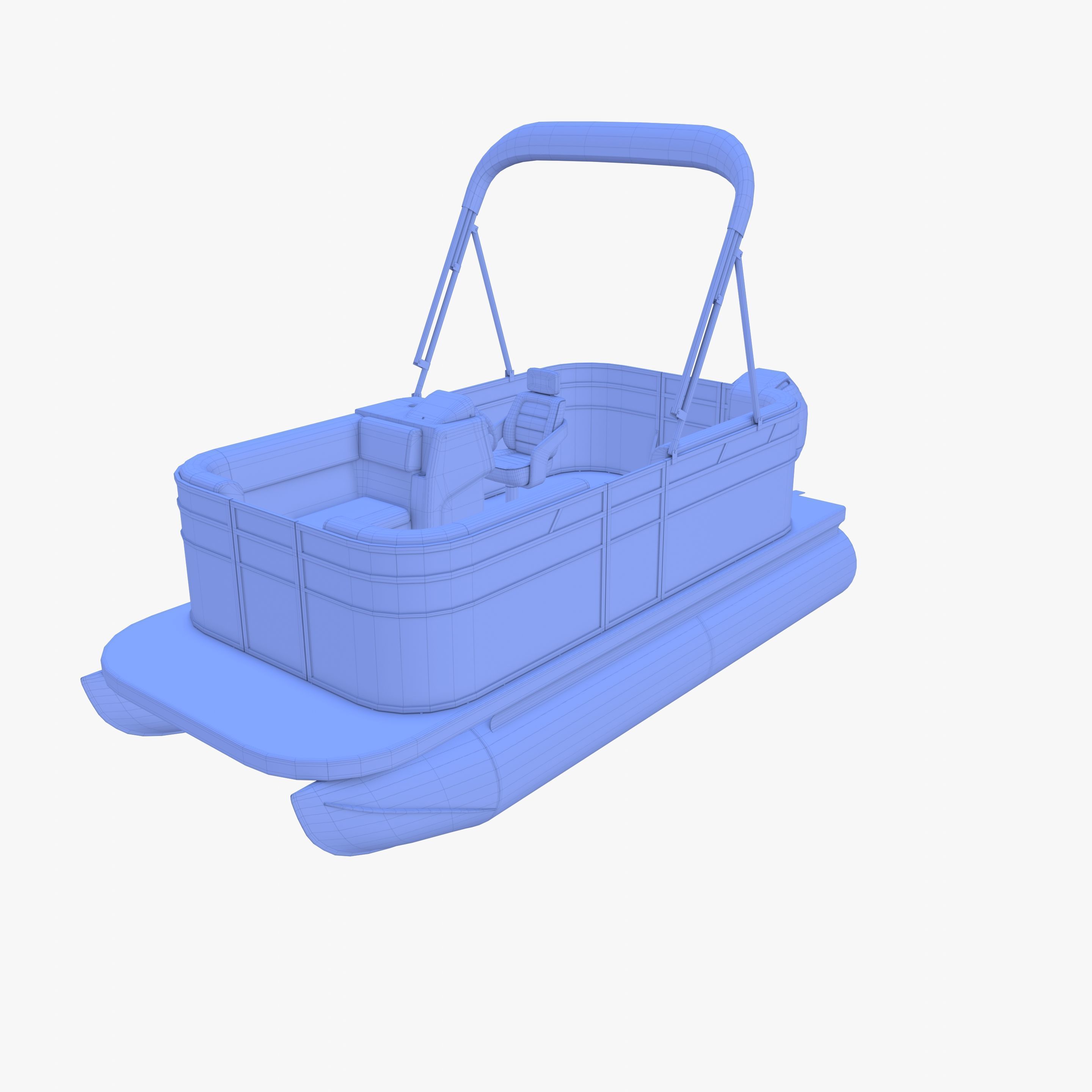 Pontoon Boat v1 3D model_18