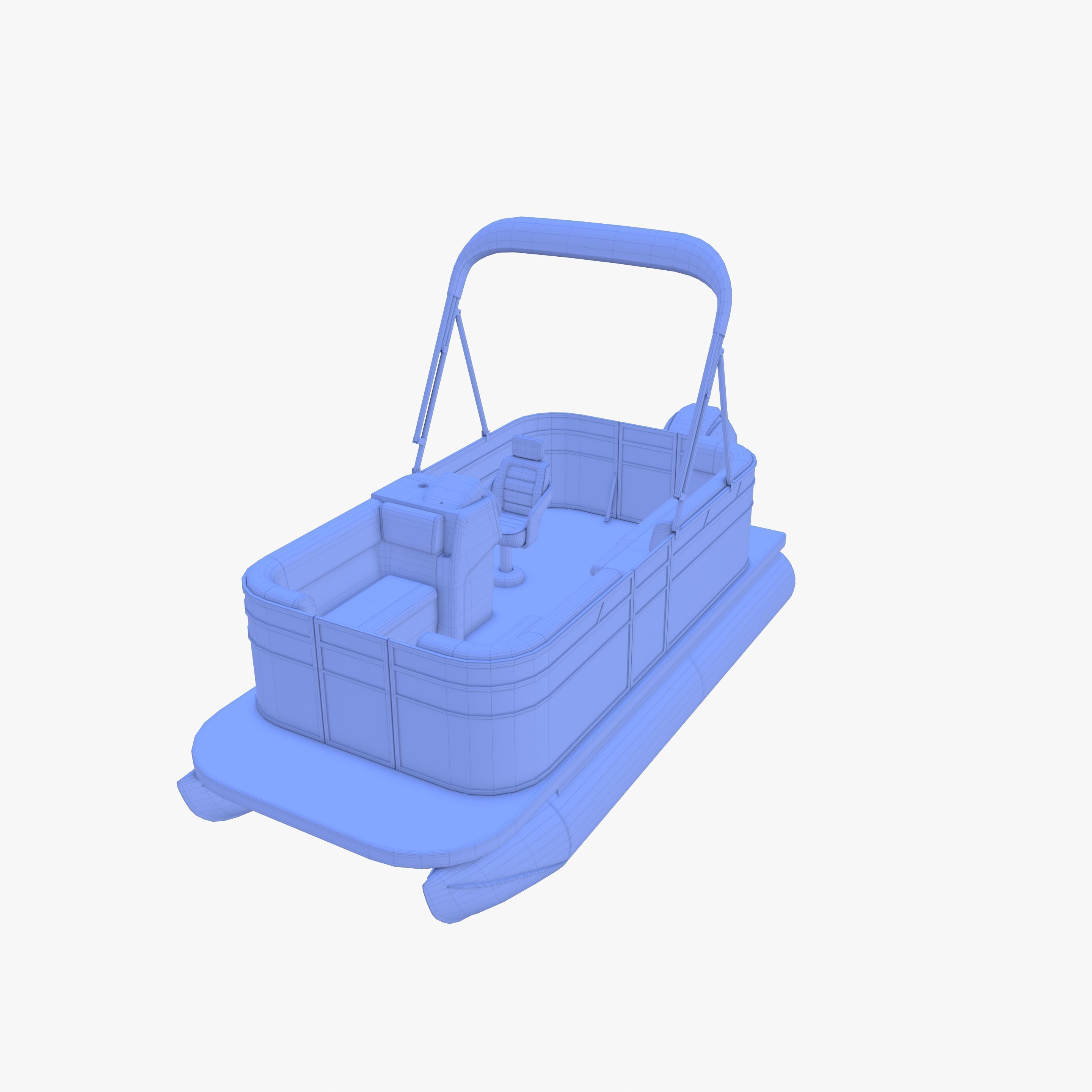 Pontoon Boat v1 3D model_27