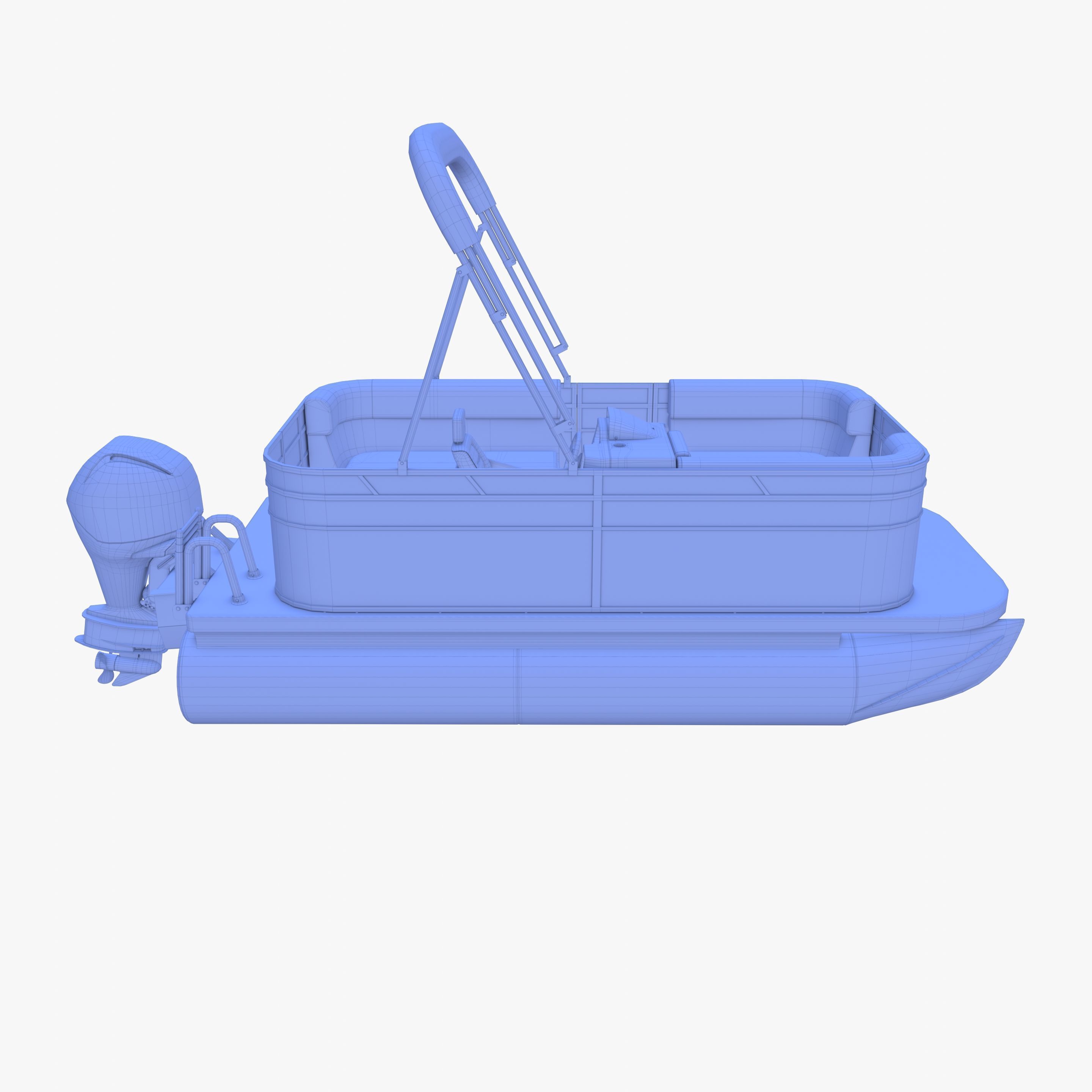 Pontoon Boat v1 3D model_25