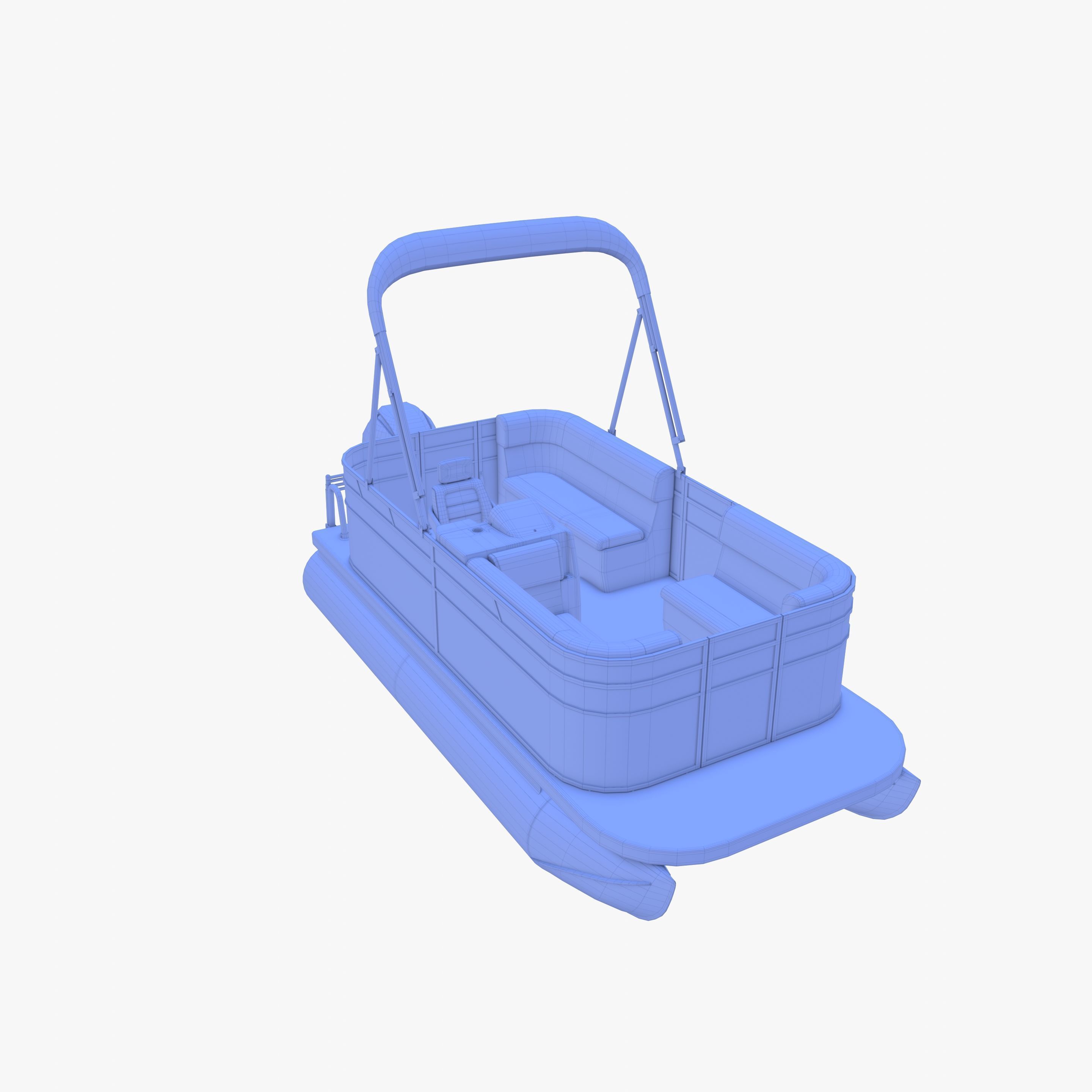 Pontoon Boat v1 3D model_26