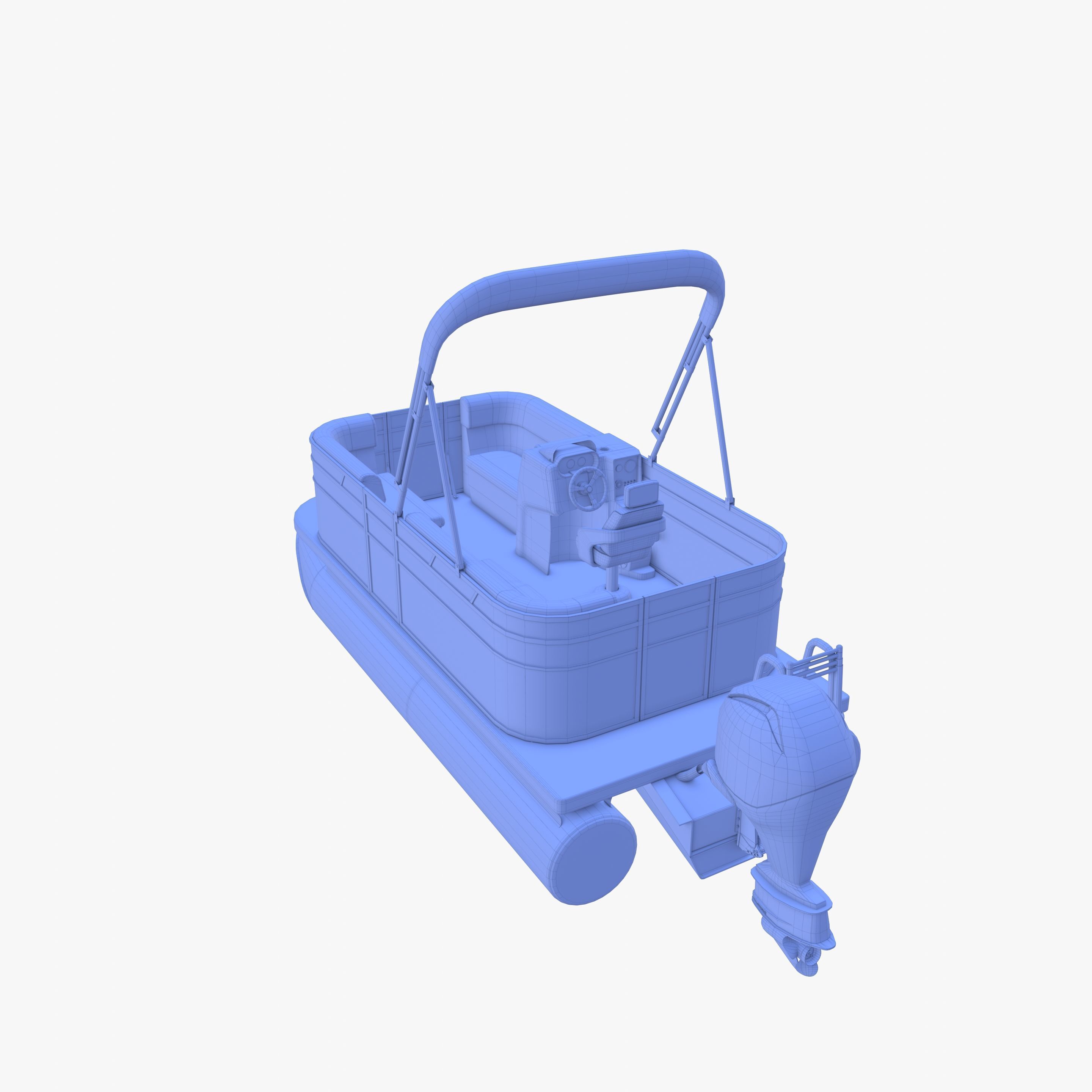 Pontoon Boat v1 3D model_28