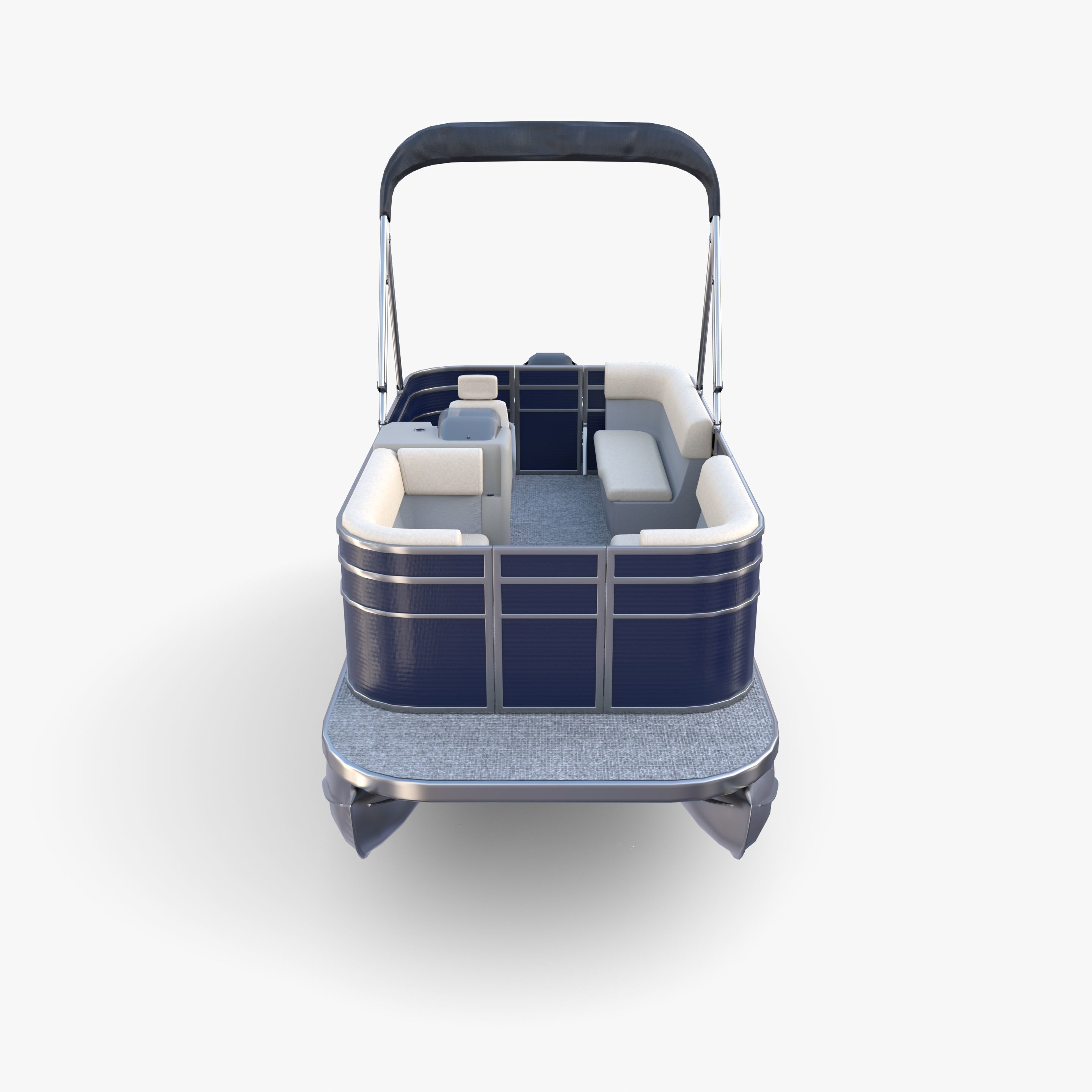 Pontoon Boat v1 3D model_3