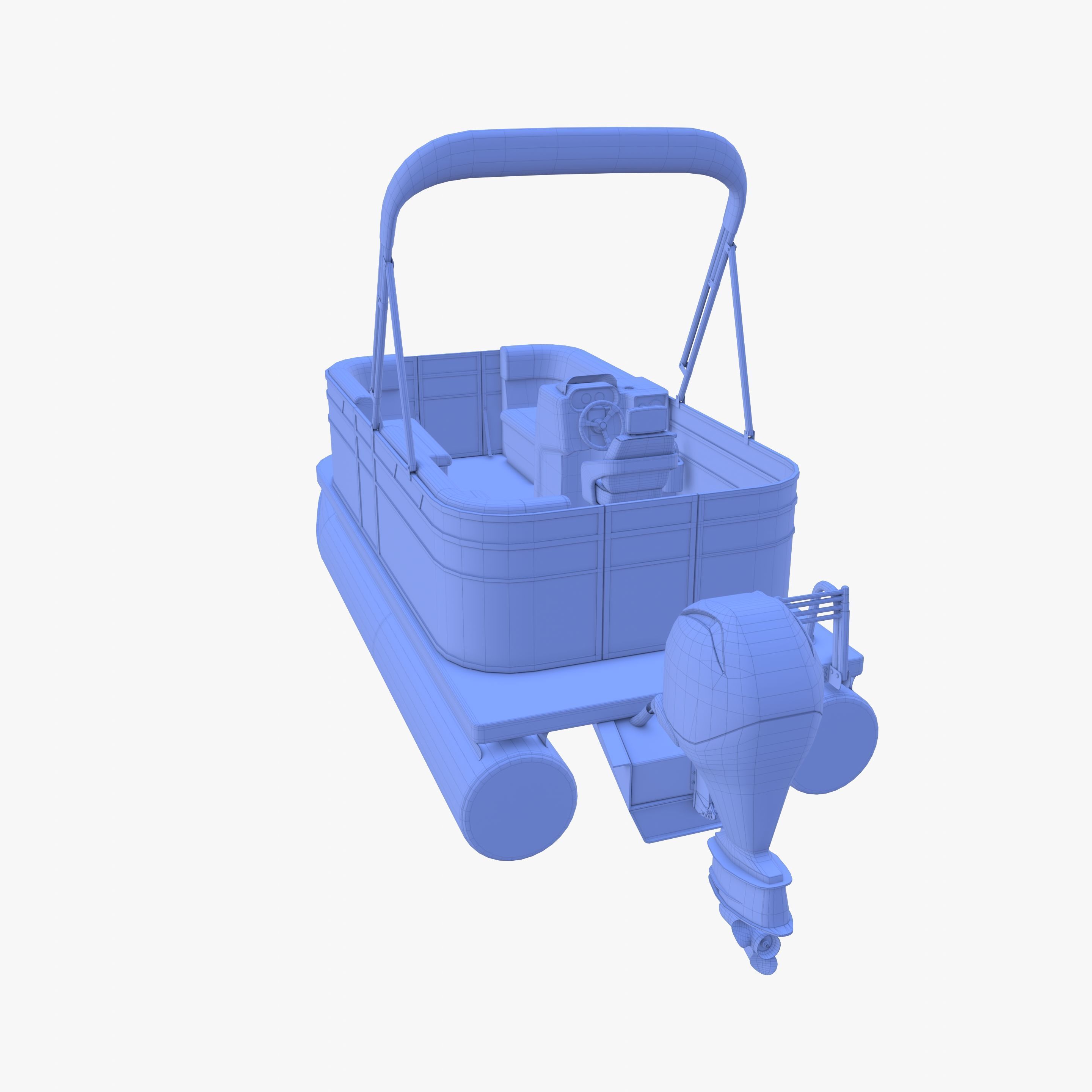 Pontoon Boat v1 3D model_22