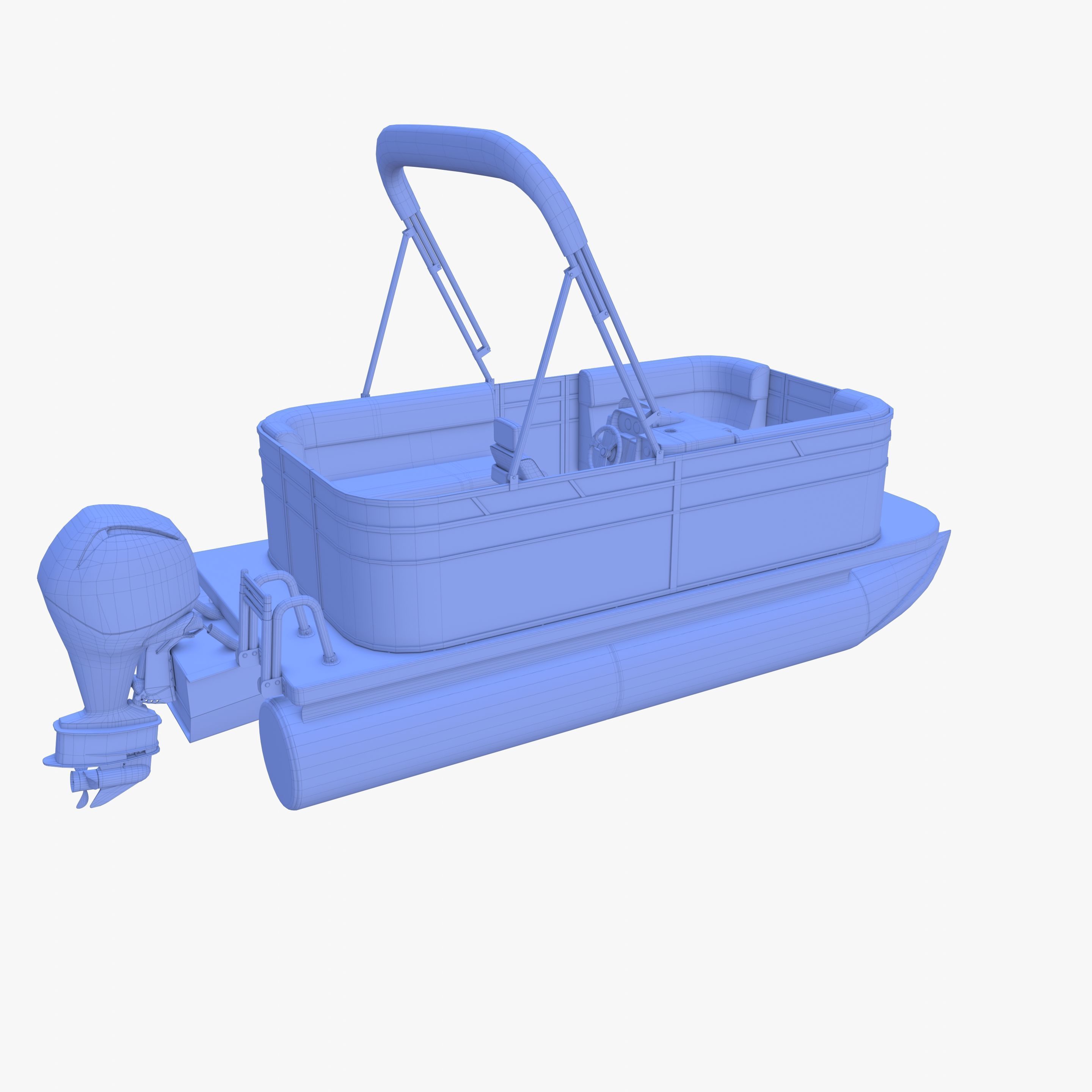Pontoon Boat v1 3D model_24