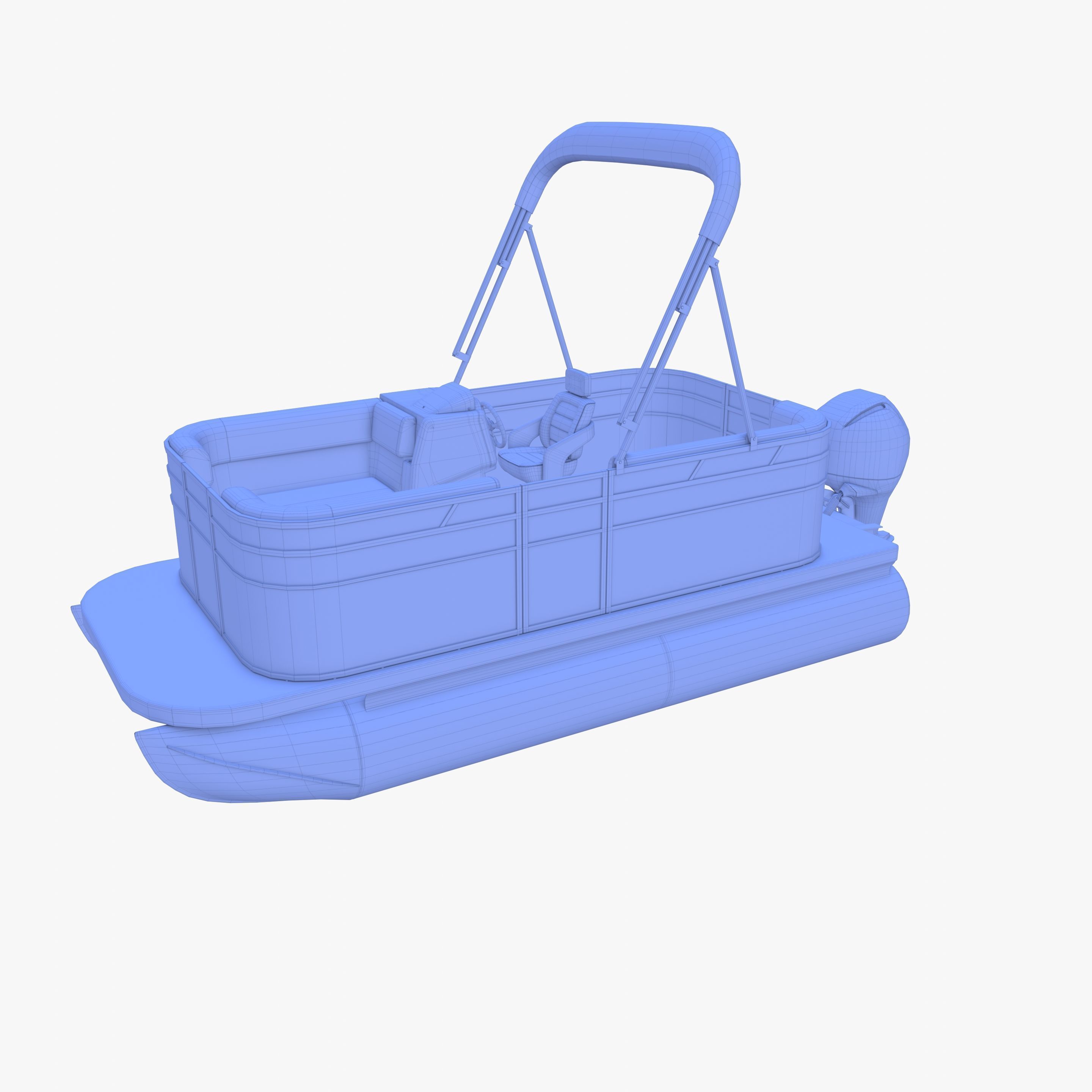 Pontoon Boat v1 3D model_19