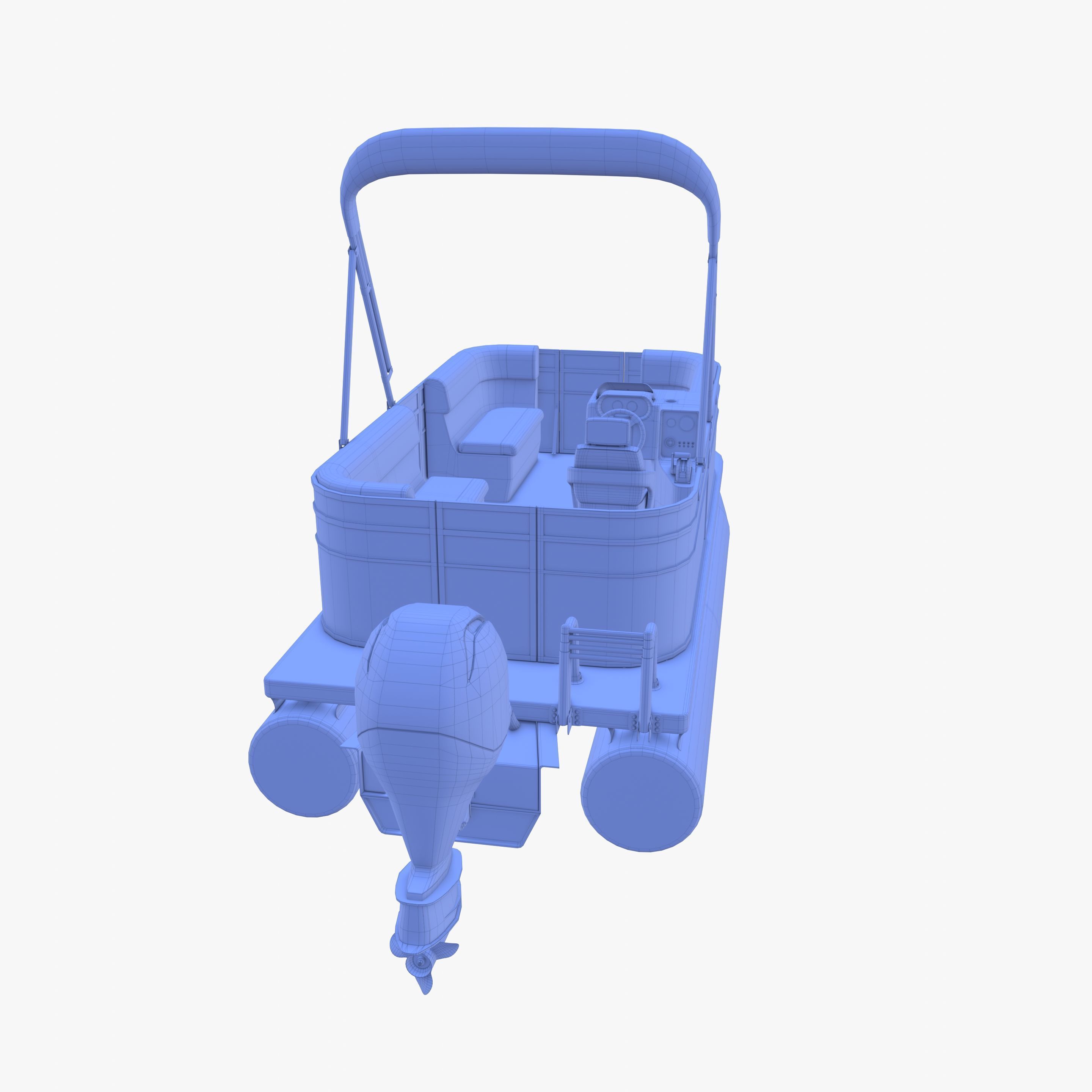 Pontoon Boat v1 3D model_23