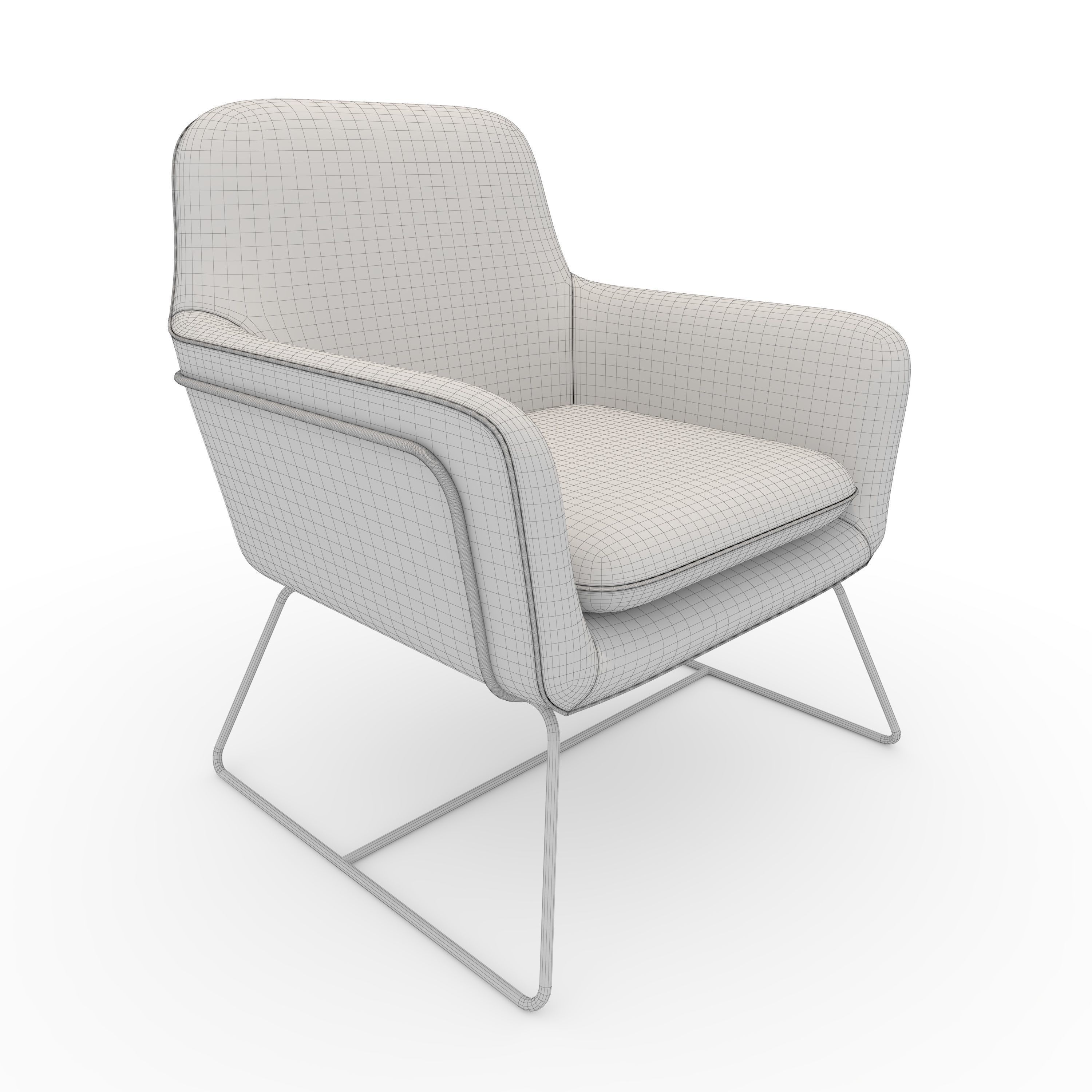 Armchair 55 3D model_1