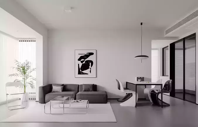 apartment interior scenes      3D model
