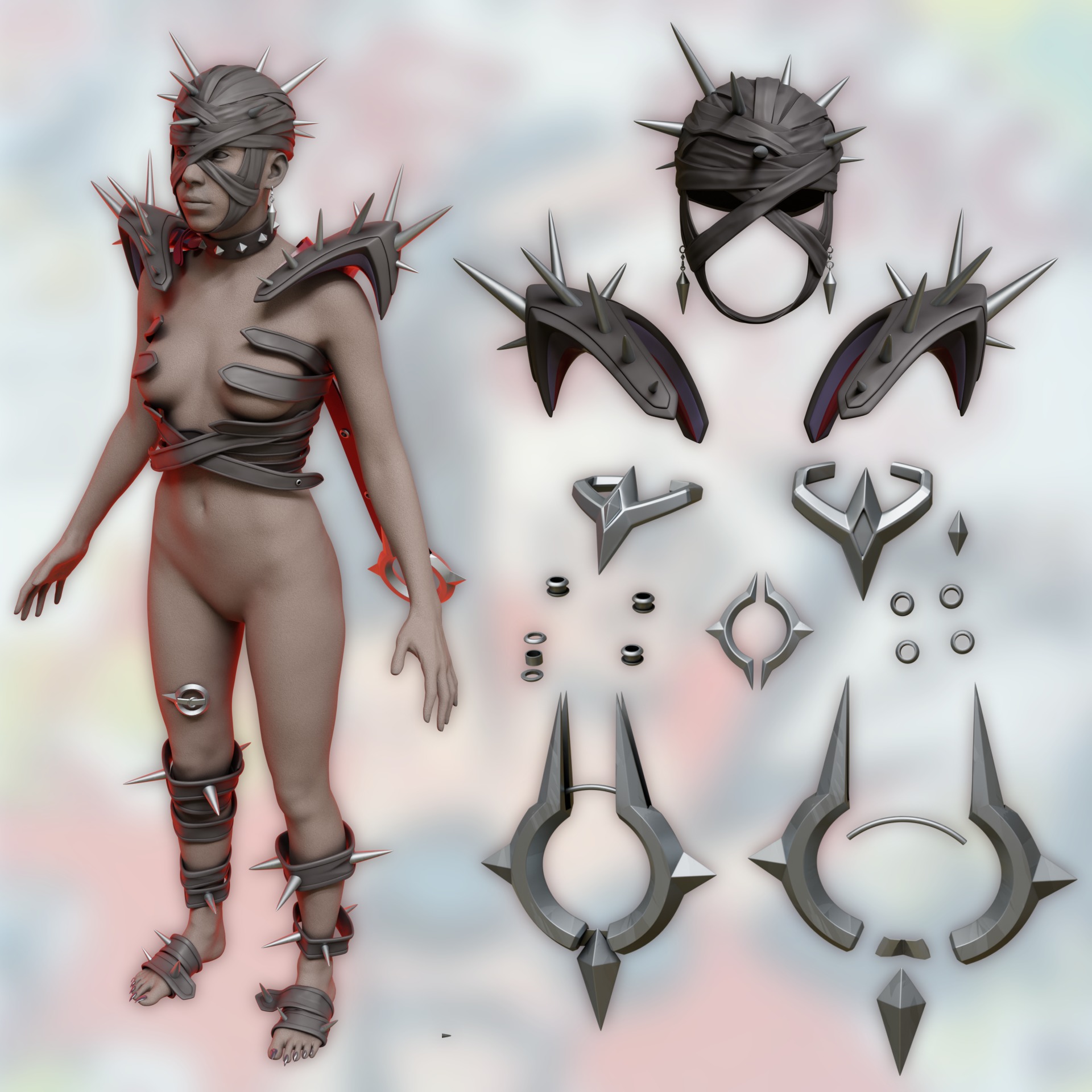 Susan Storm Malice Marvel Rivals cosplay kit 3D print model_12