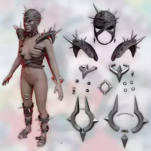 Susan Storm Malice Marvel Rivals cosplay kit 3D print model Susan Storm Malice Marvel Rivals cosplay kit 3D print model