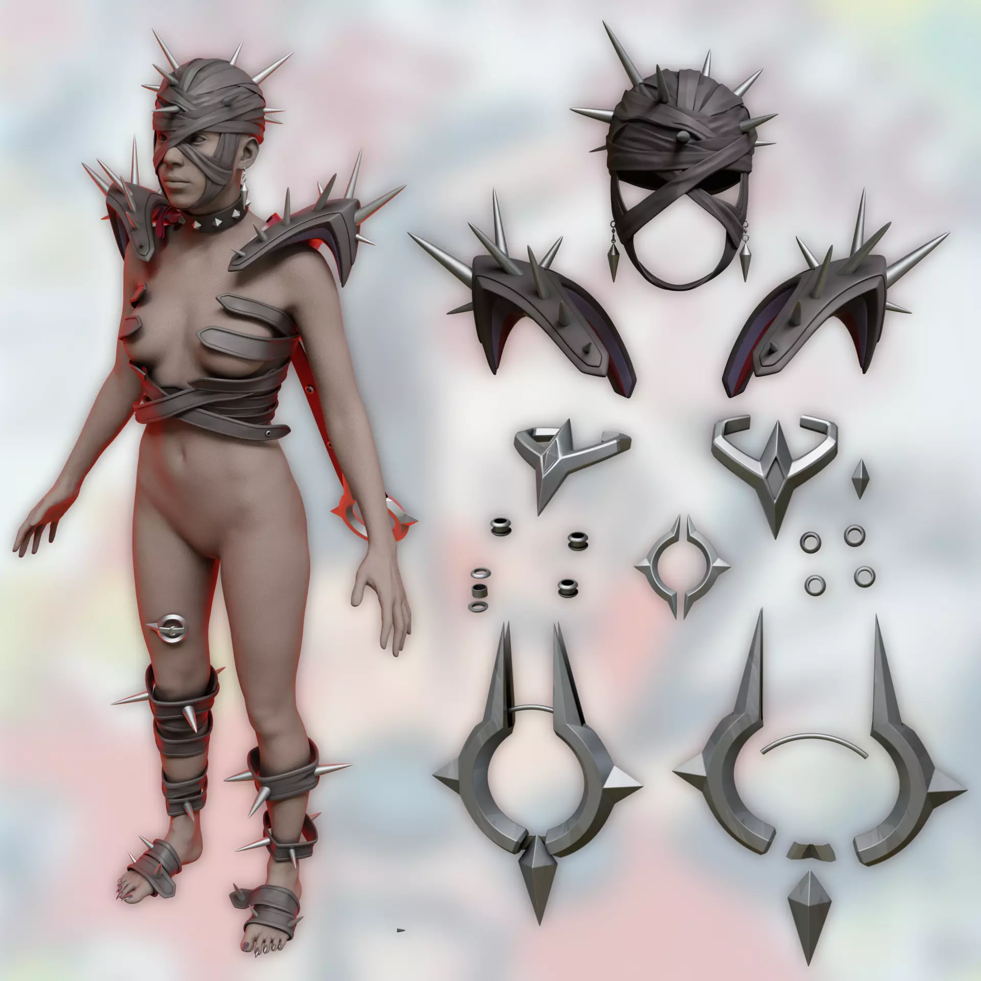 Susan Storm Malice Marvel Rivals cosplay kit 3D print model_0