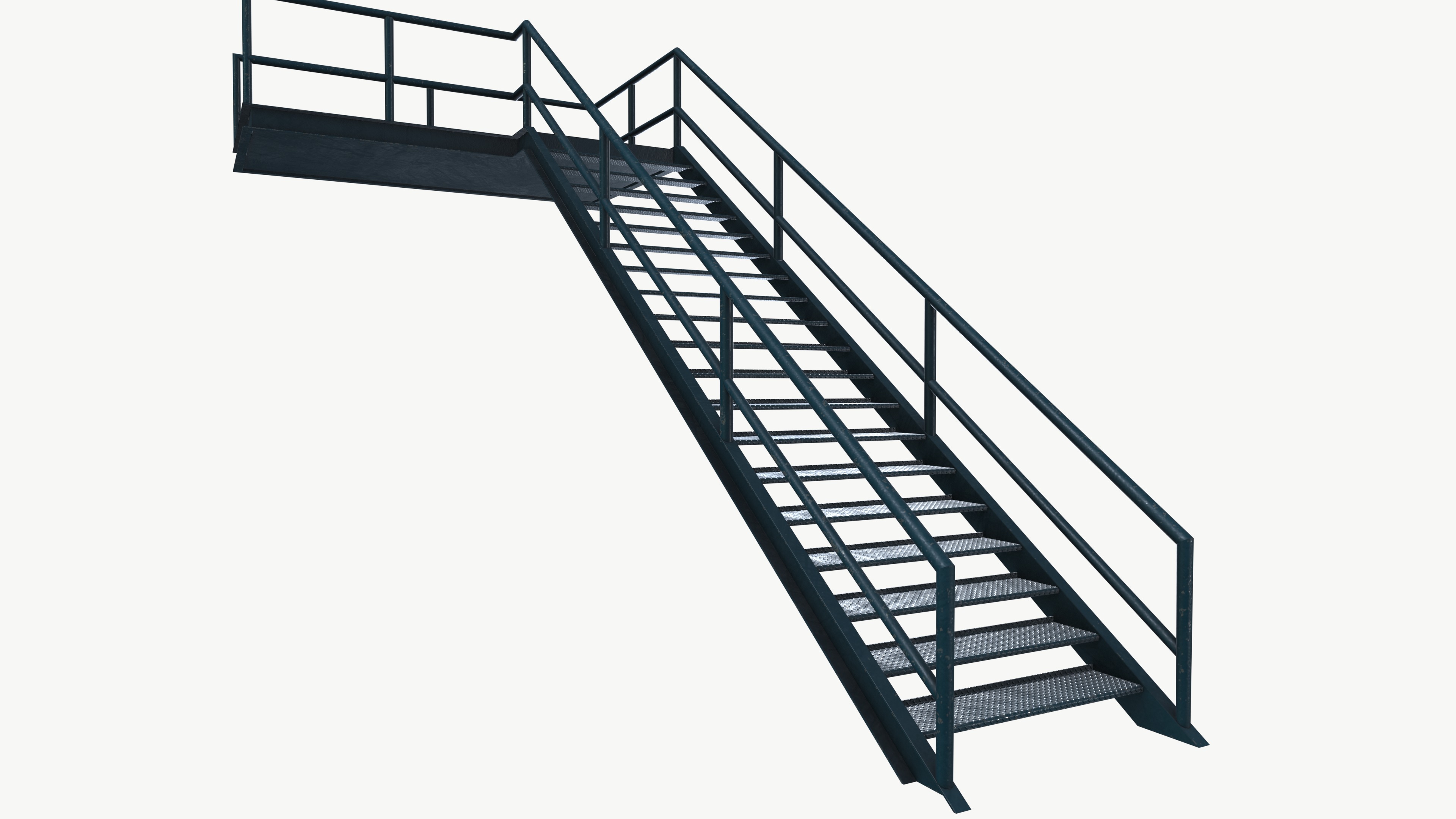 Industrial stair 3D model_2