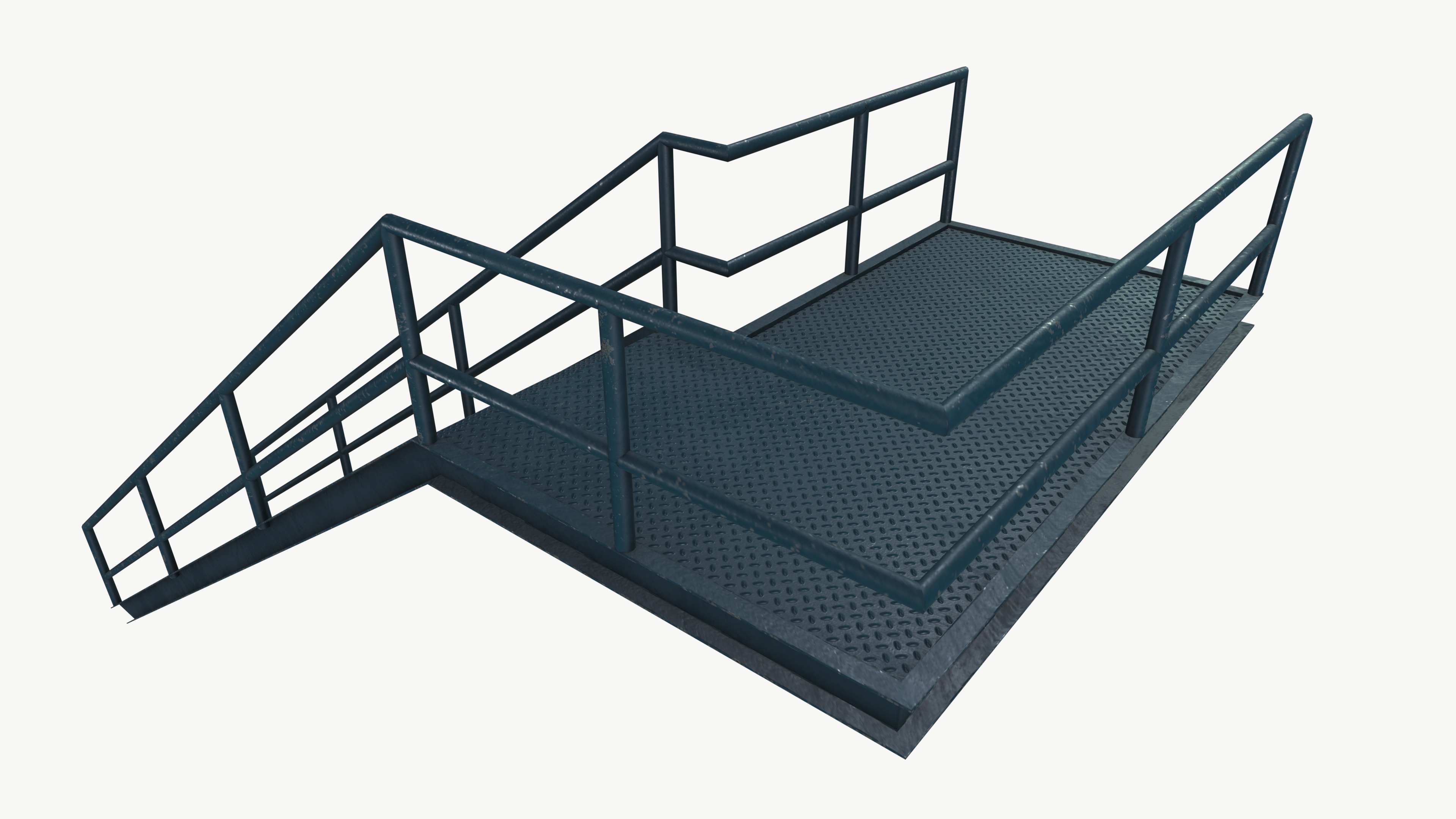 Industrial stair 3D model_4