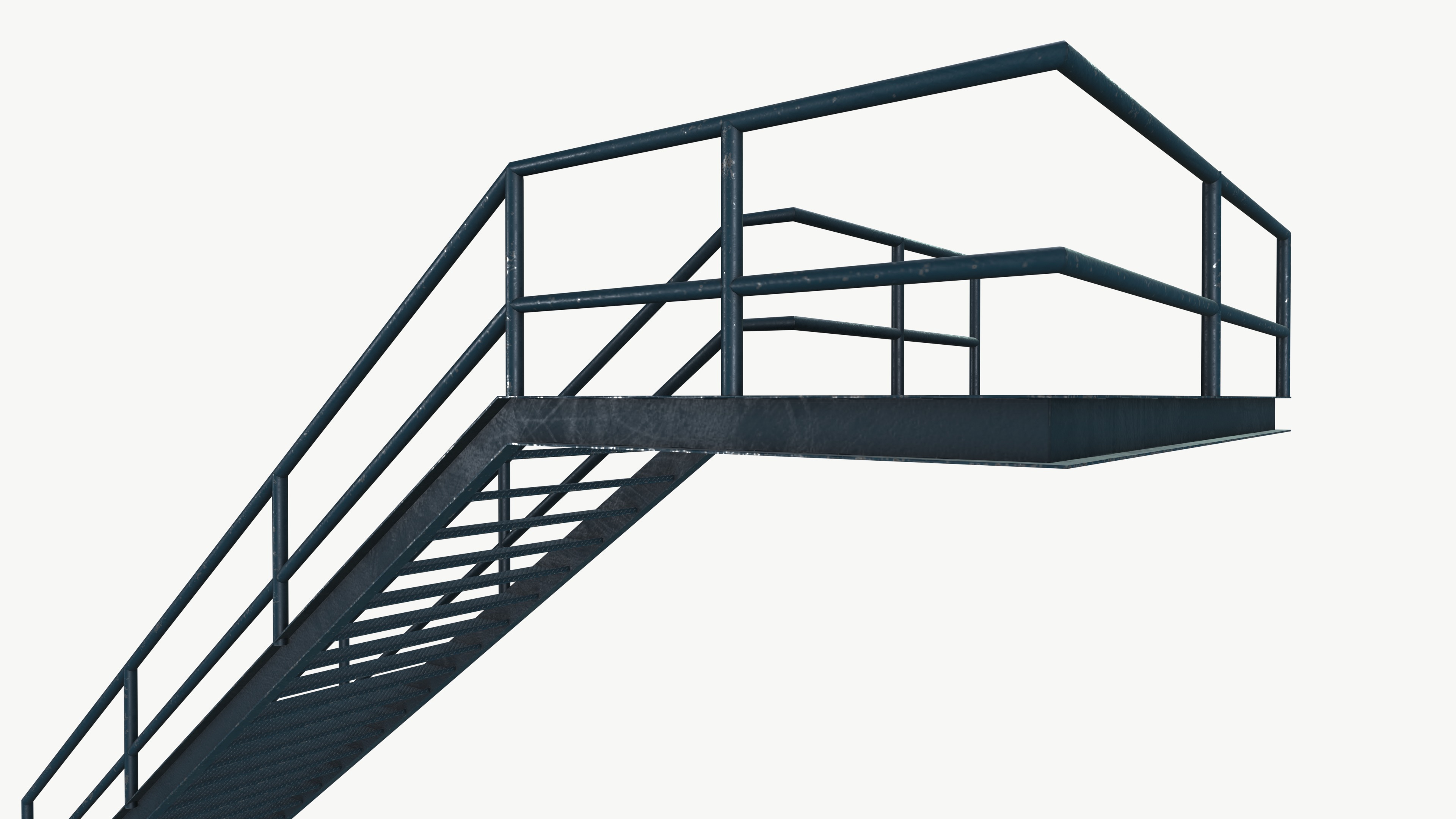 Industrial stair 3D model_3