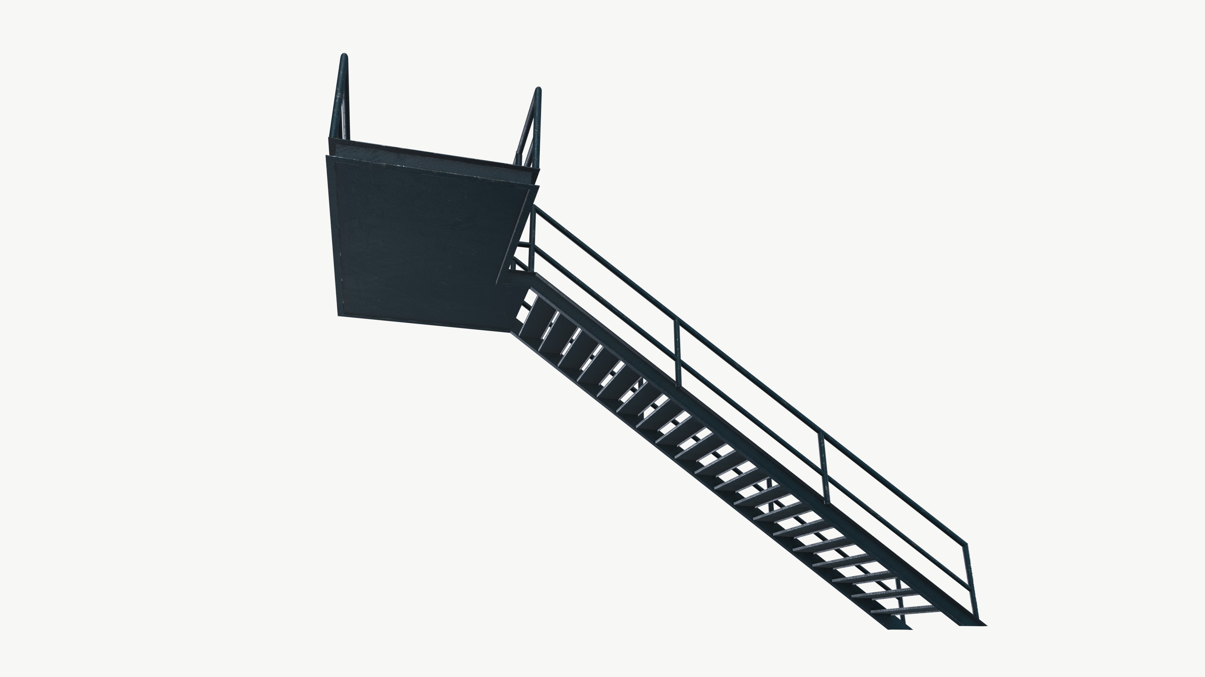 Industrial stair 3D model_8