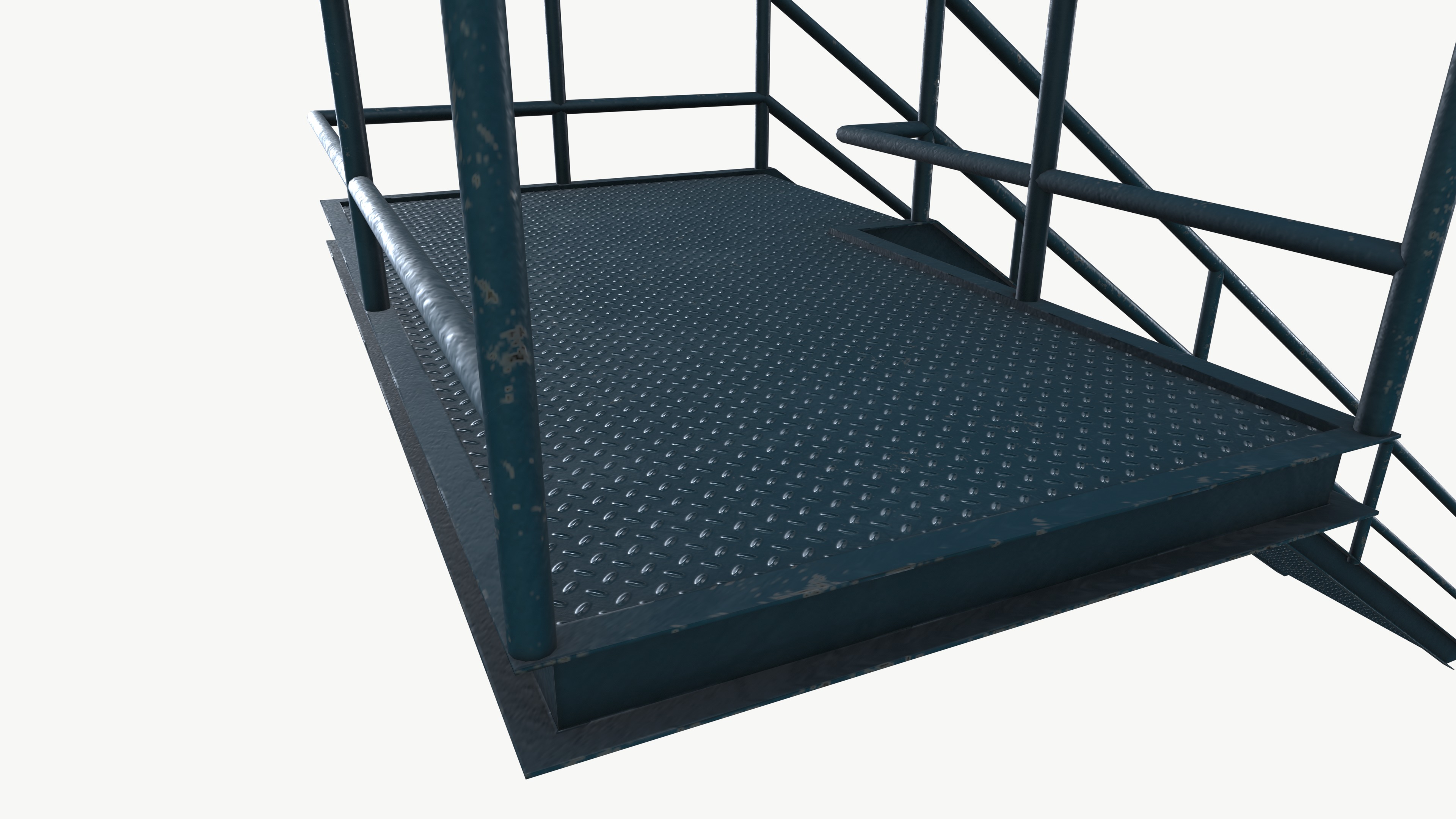 Industrial stair 3D model_7