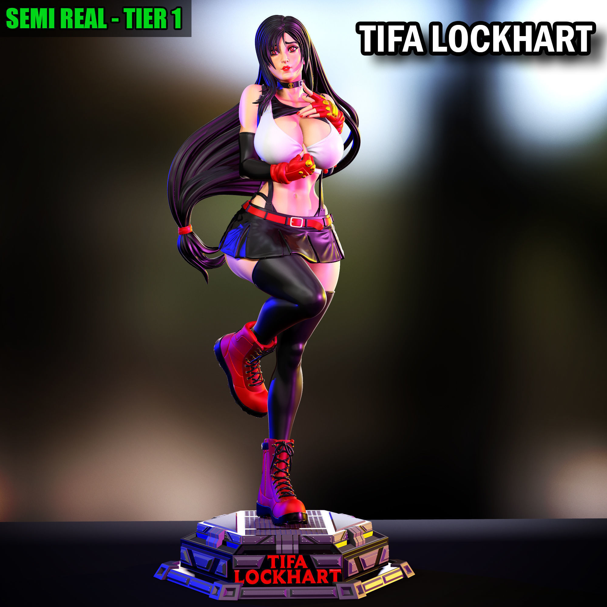 TIFA LOCKHART - SEMI REALISTIC FAN ART 3D print model 3D print model_3