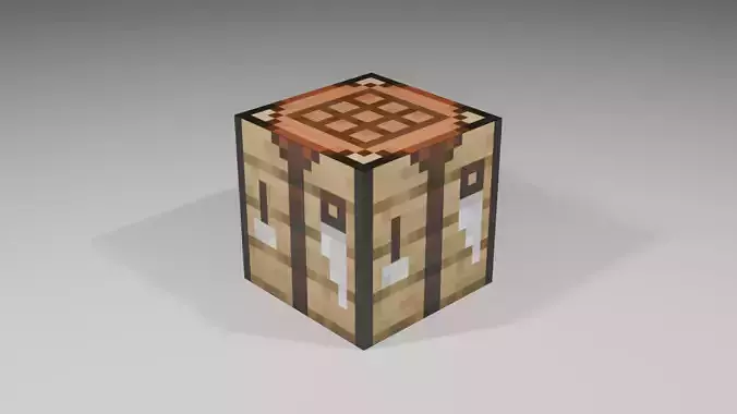 Minecraft Crafting Table Block 3d model Low-poly 3D model