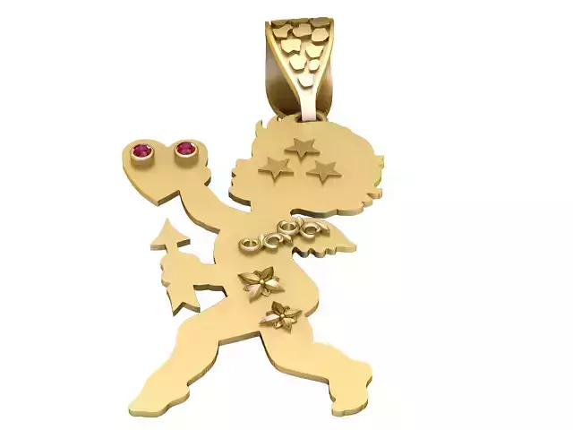 CHILDREN DIAMOND PENDANT 3D PRINTABLE MODEL 