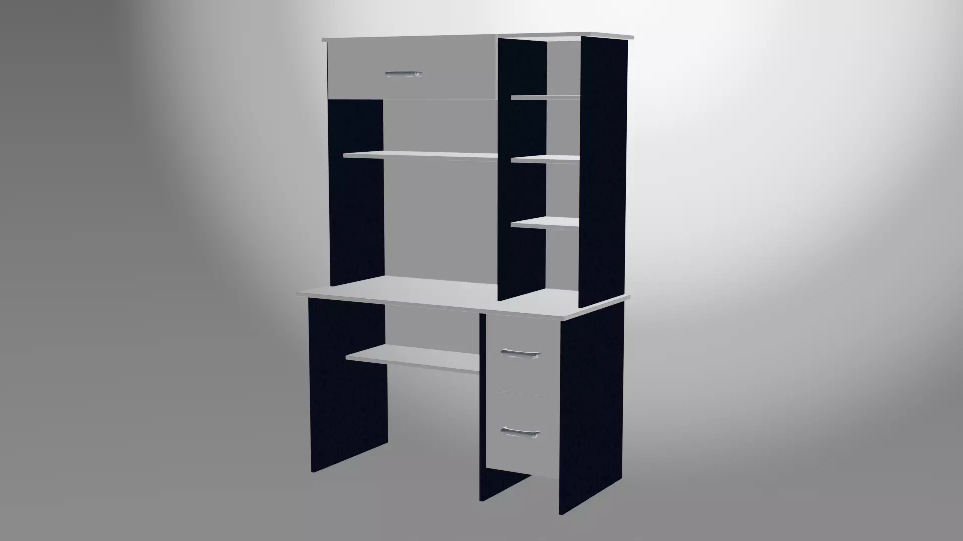Computer desk 3D model_0