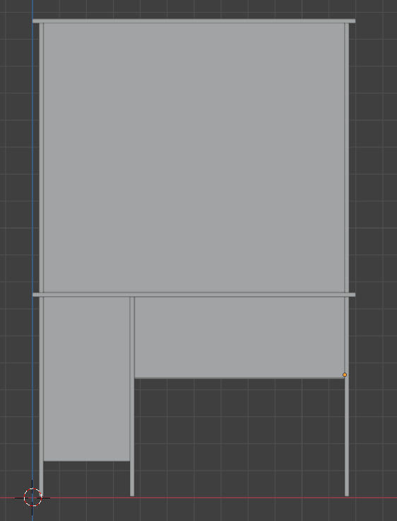 Computer desk 3D model_2