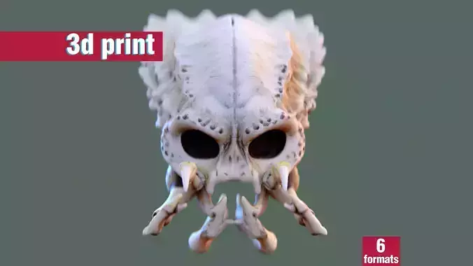 Alien Skull Artifact 3D print model