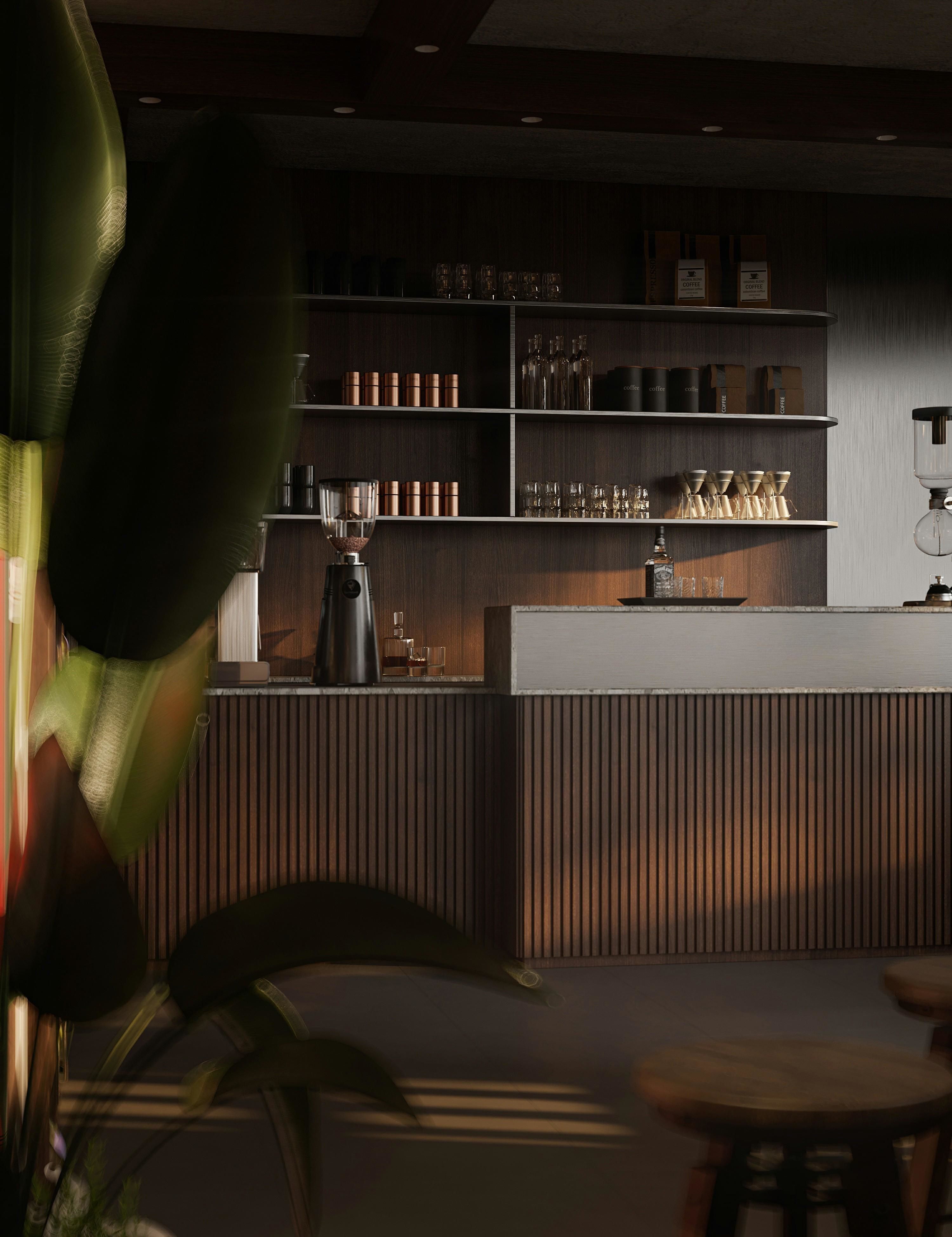 coffee shop interior 3D model_6