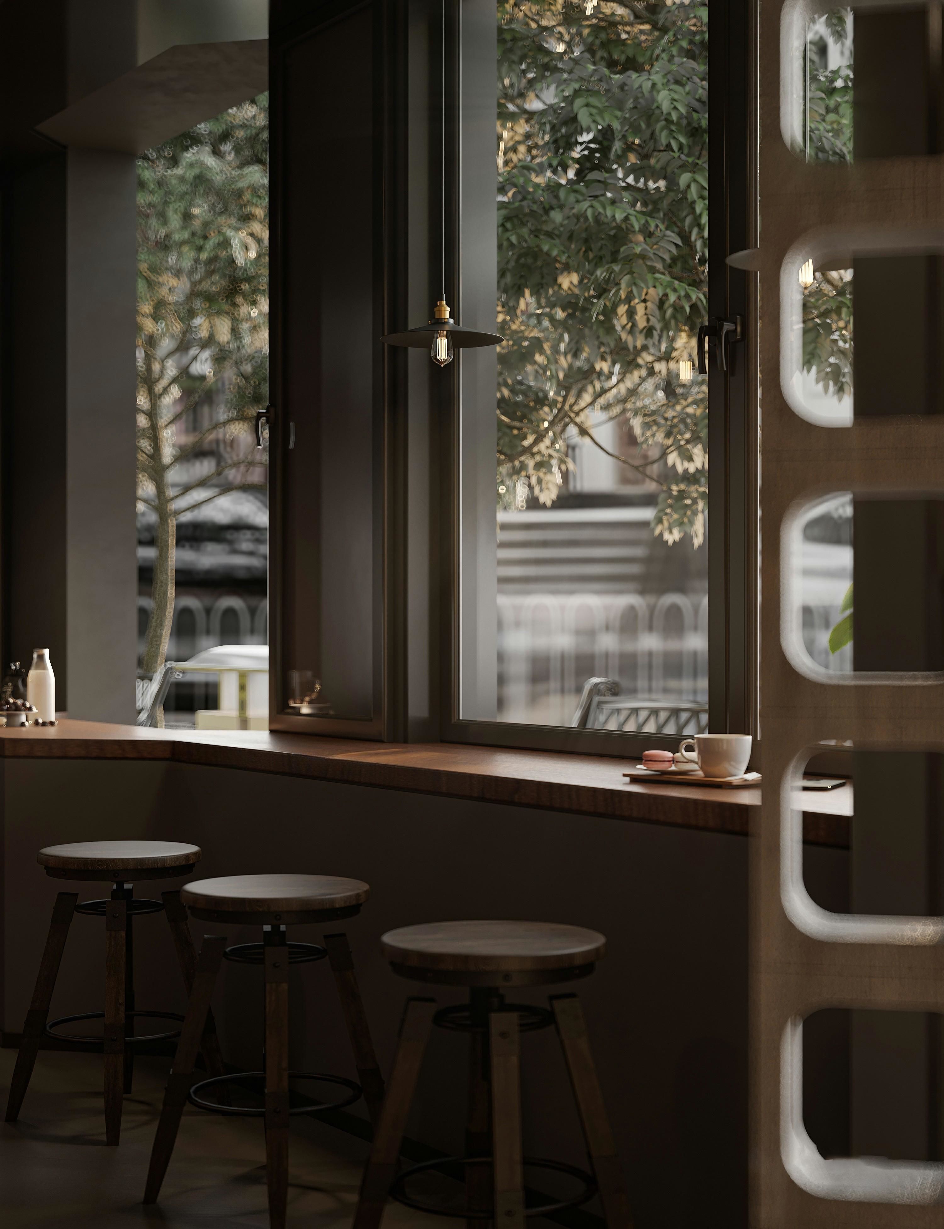 coffee shop interior 3D model_10
