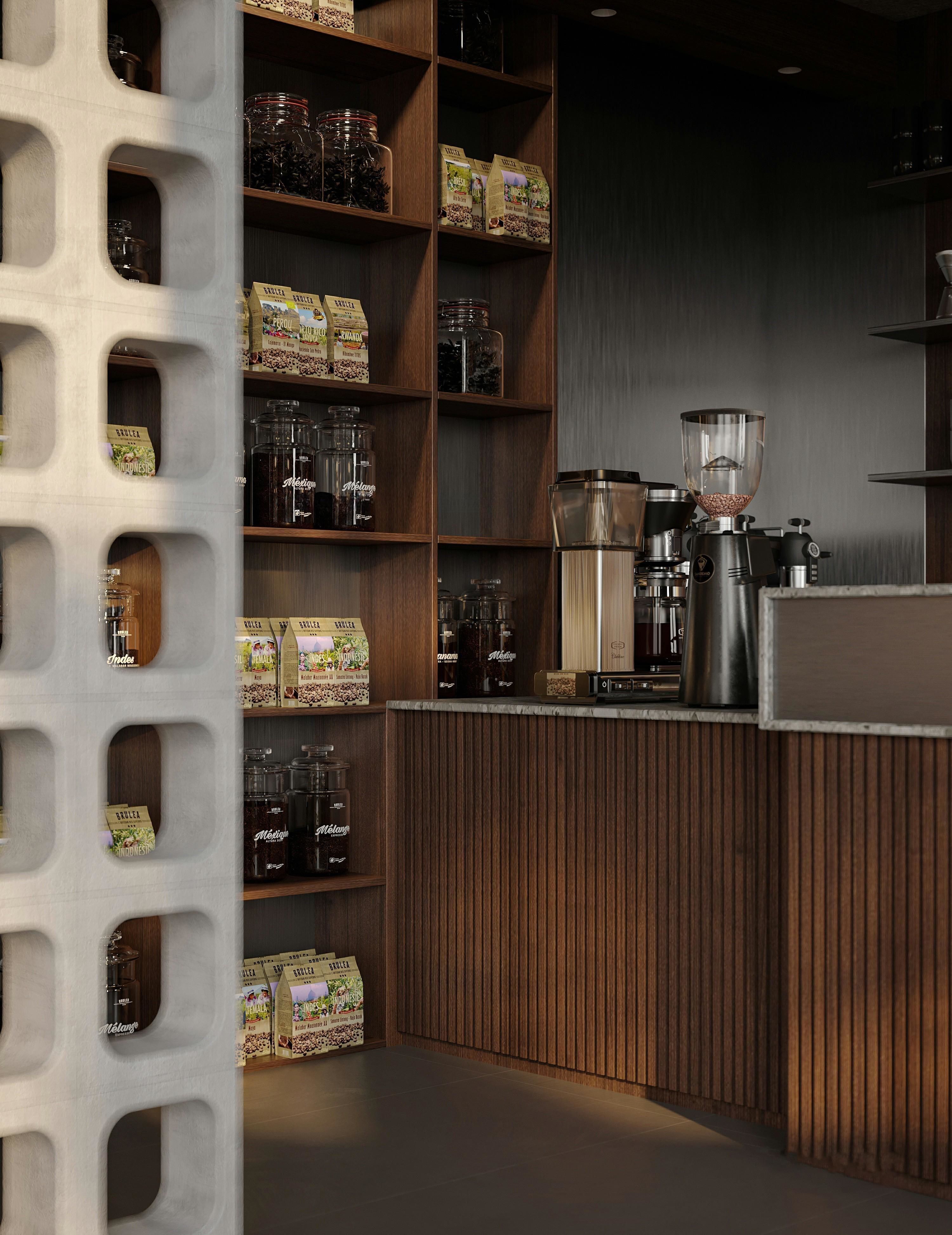 coffee shop interior 3D model_8