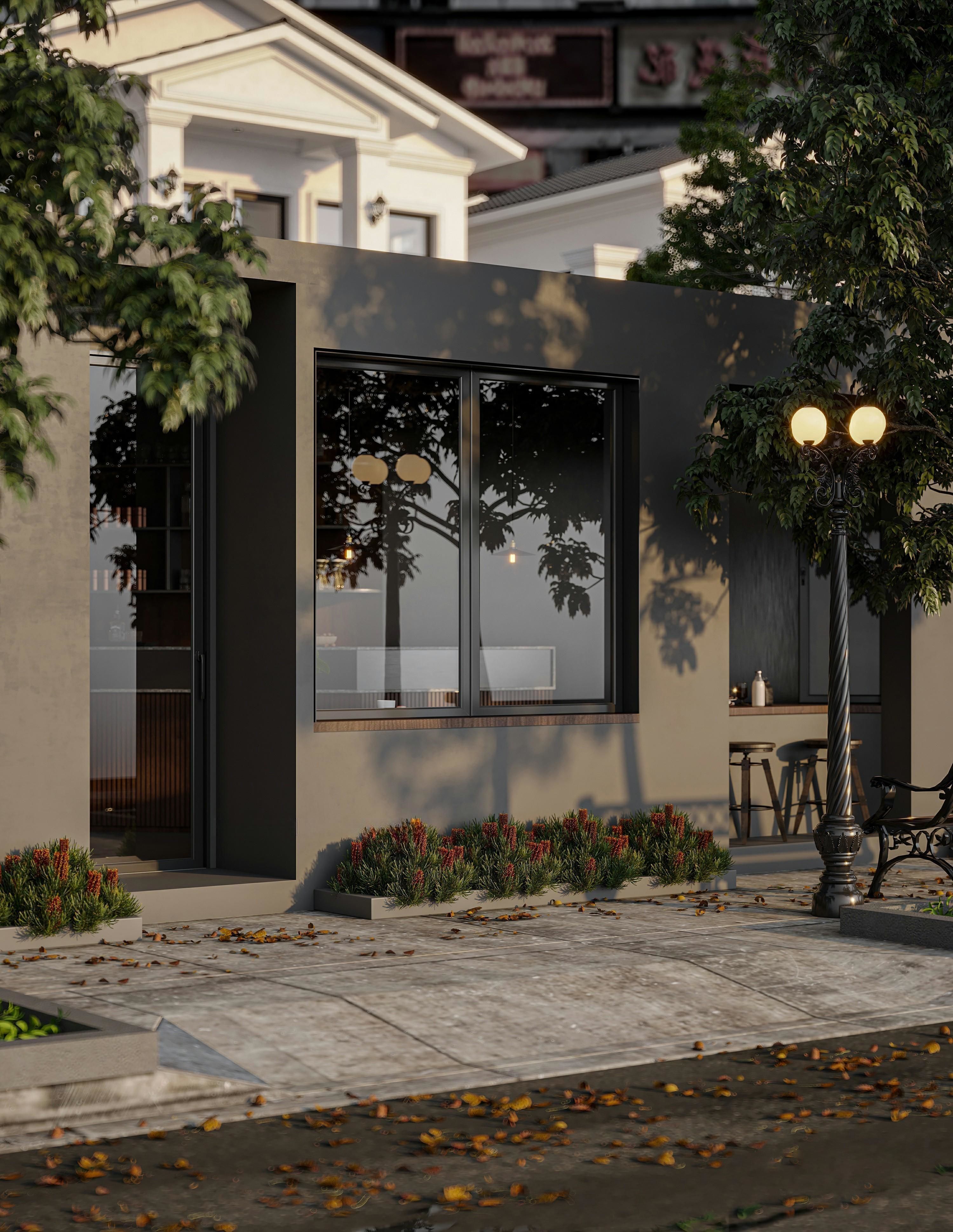 coffee shop interior 3D model_3