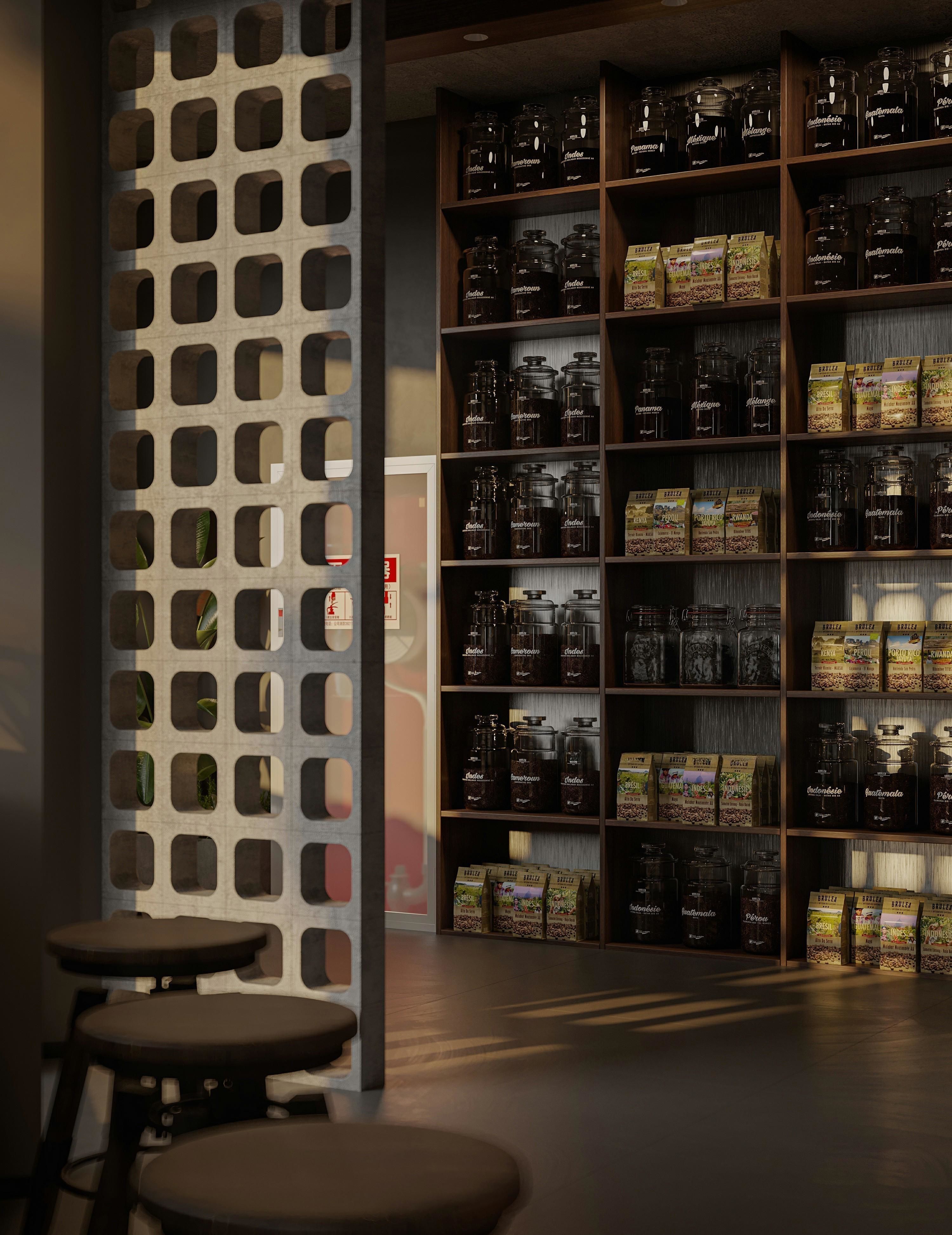 coffee shop interior 3D model_7