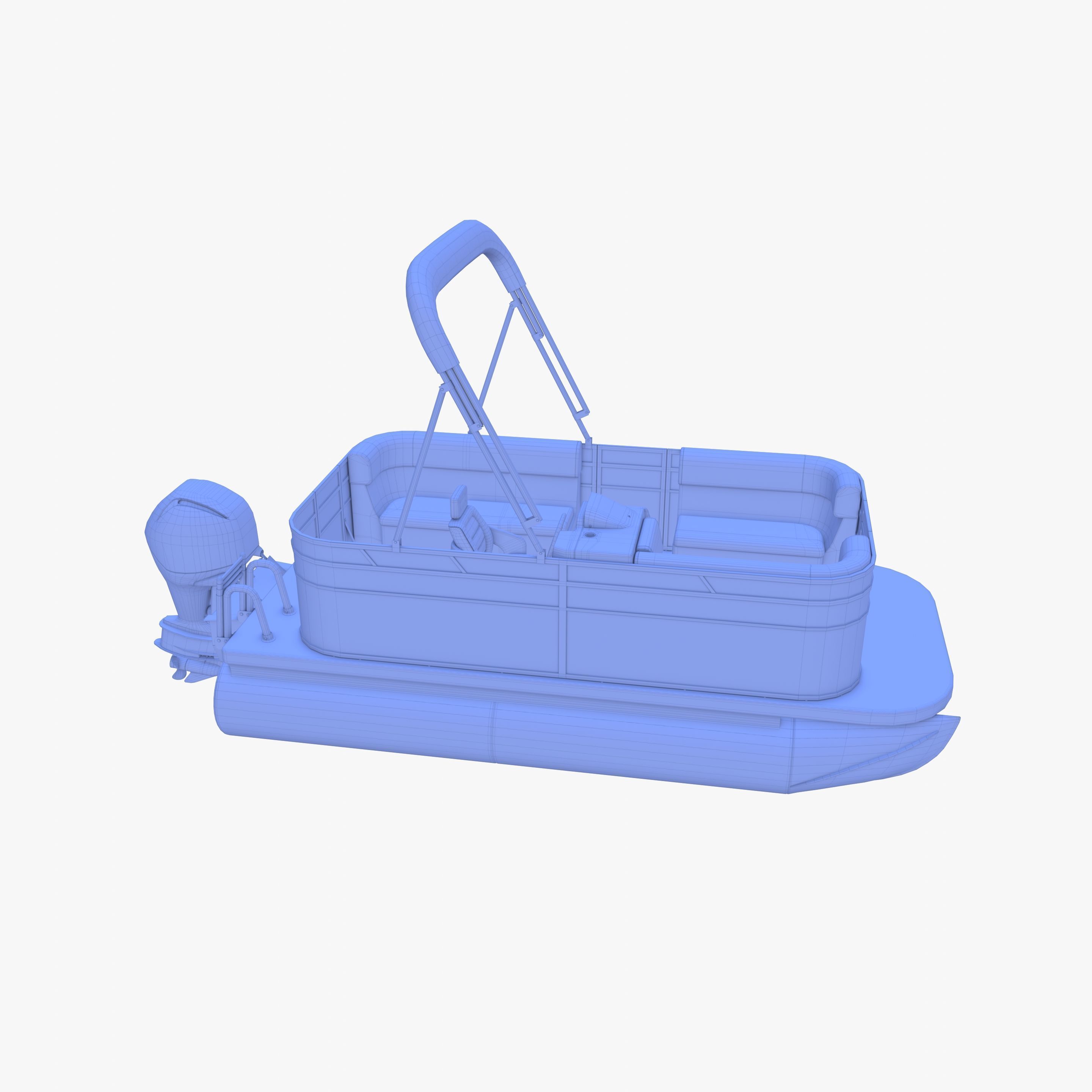 Pontoon Boat v2 3D model_34