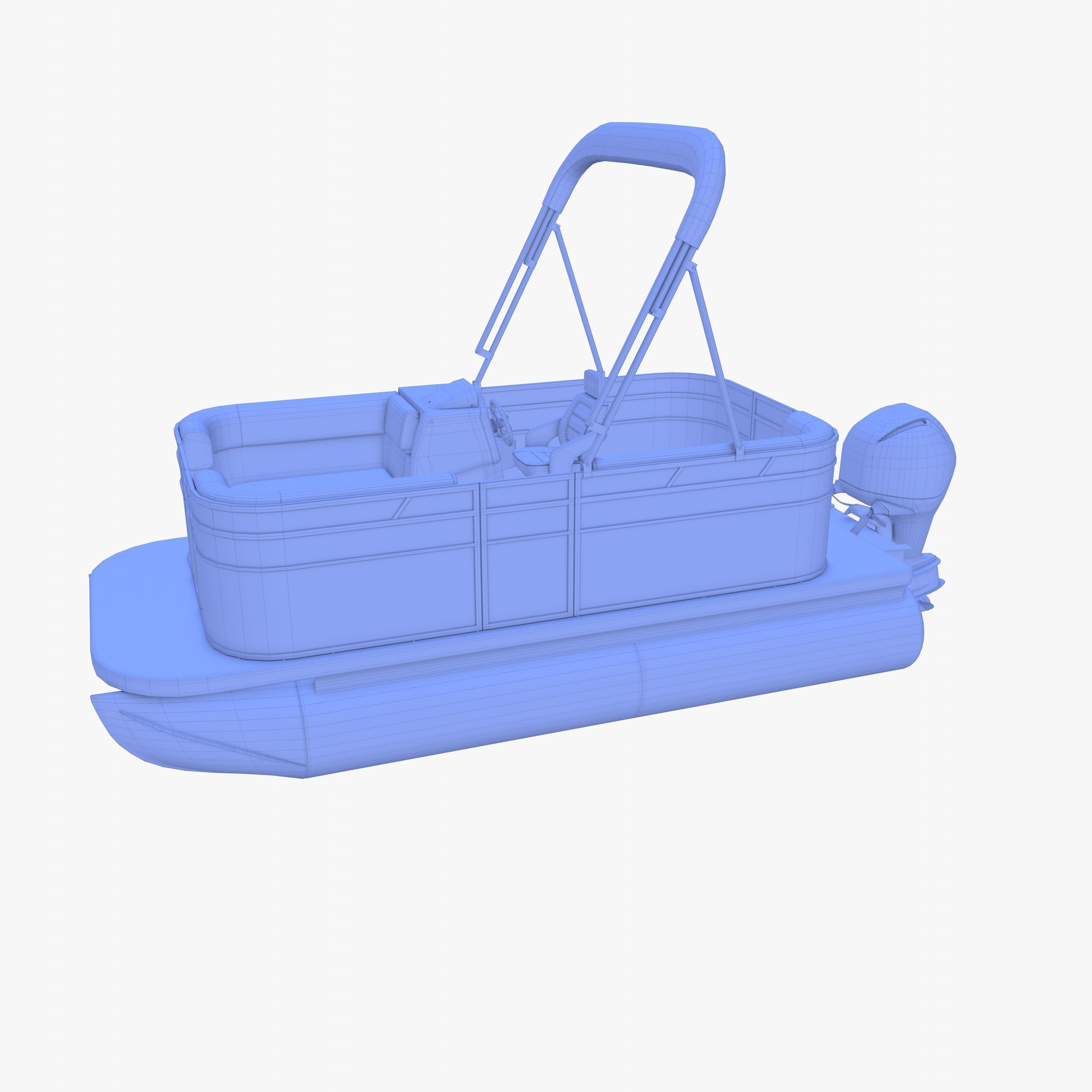 Pontoon Boat v2 3D model_19