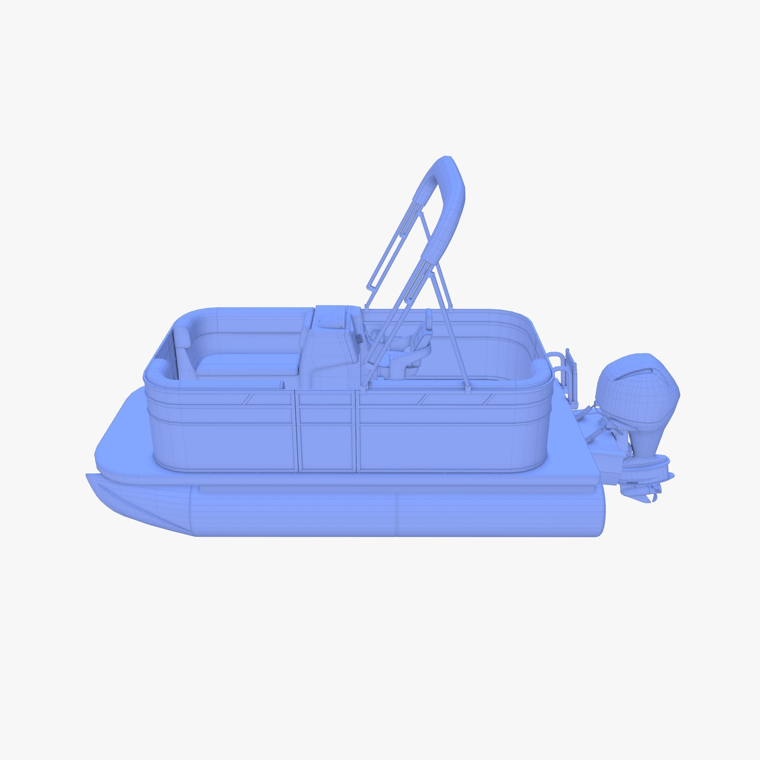Pontoon Boat v2 3D model_29