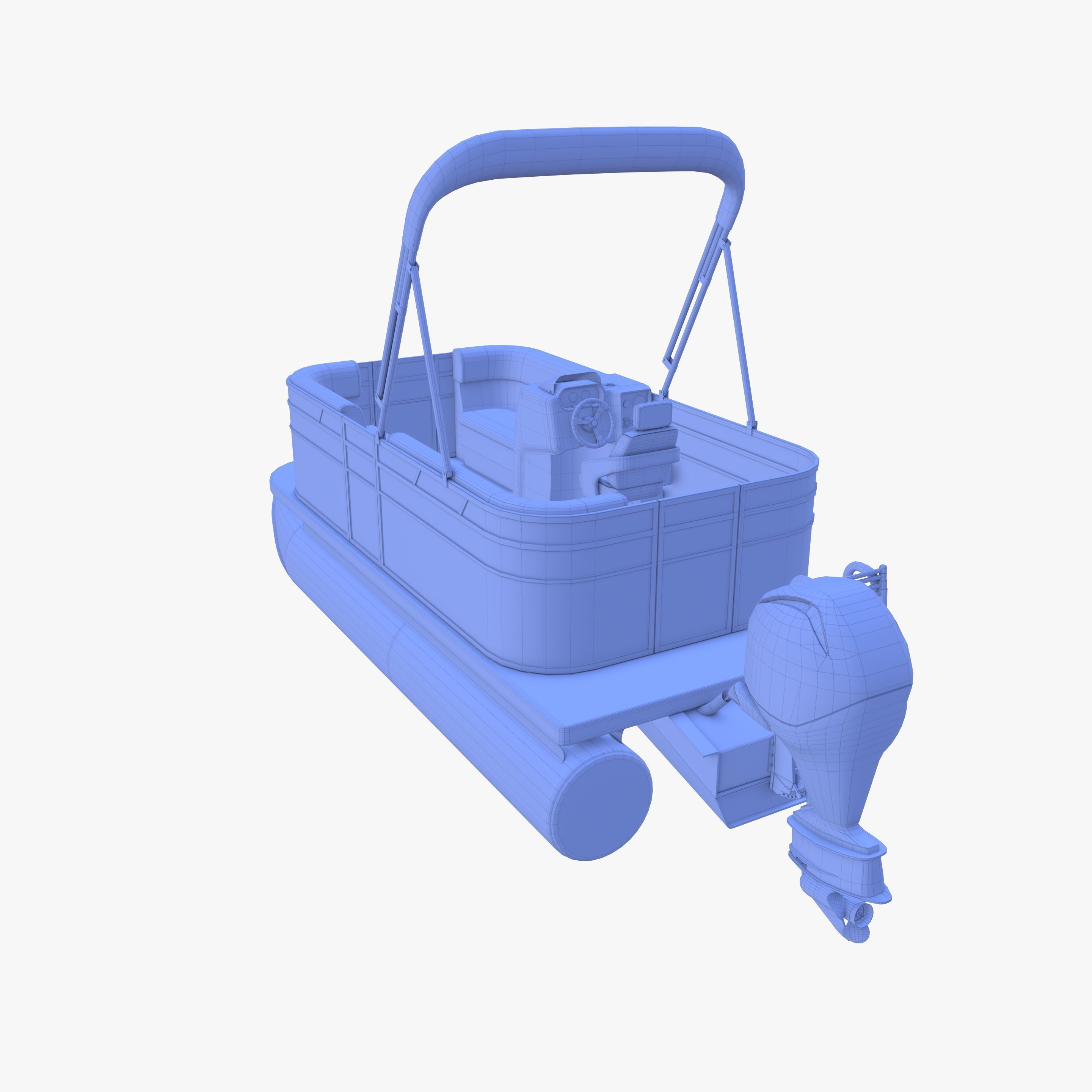 Pontoon Boat v2 3D model_22